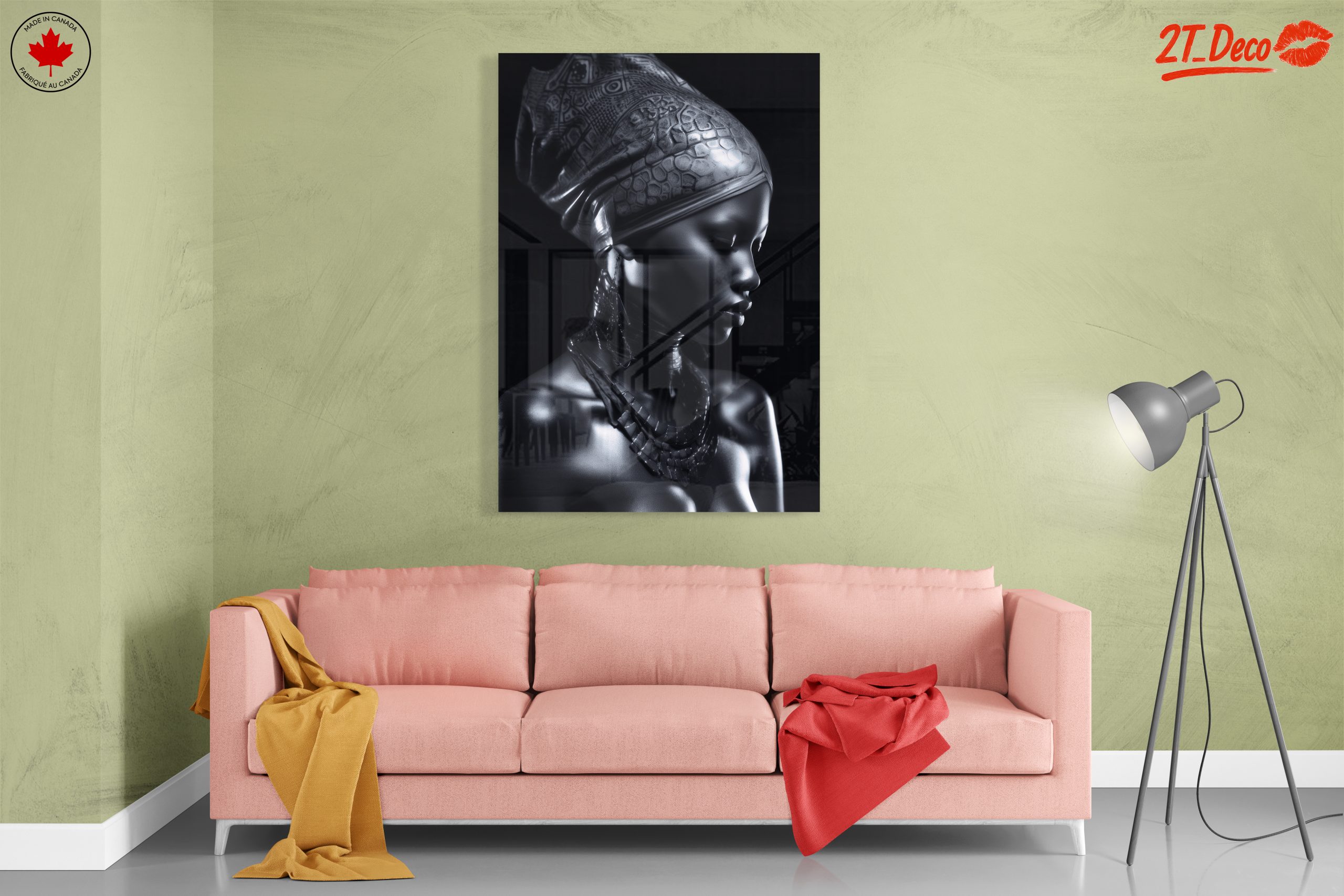 Elegant Afrocentric Portrait with Cultural Elements - Image 7