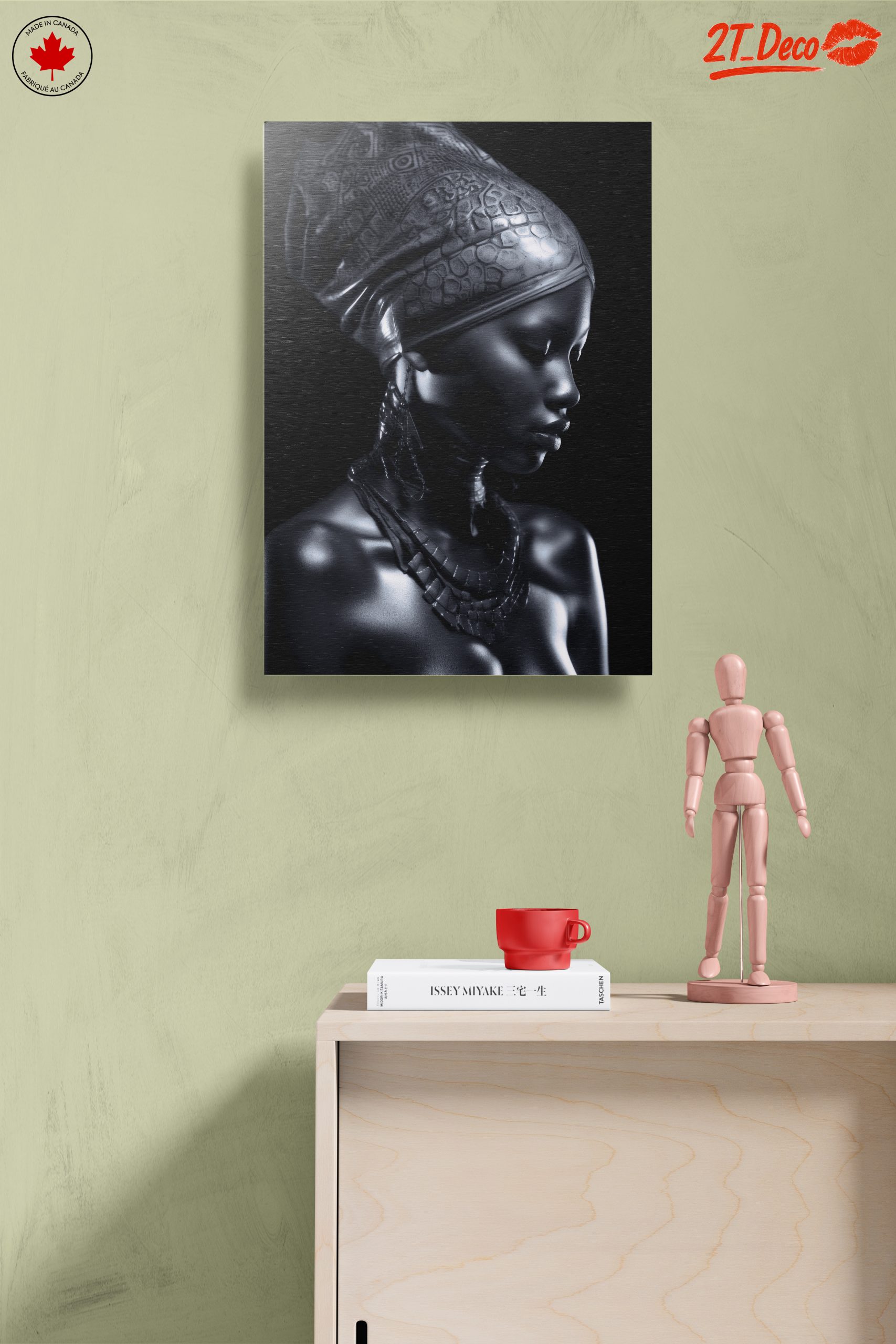 Elegant Afrocentric Portrait with Cultural Elements - Image 14