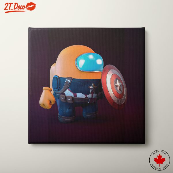 Among Us Character in Superhero Costume