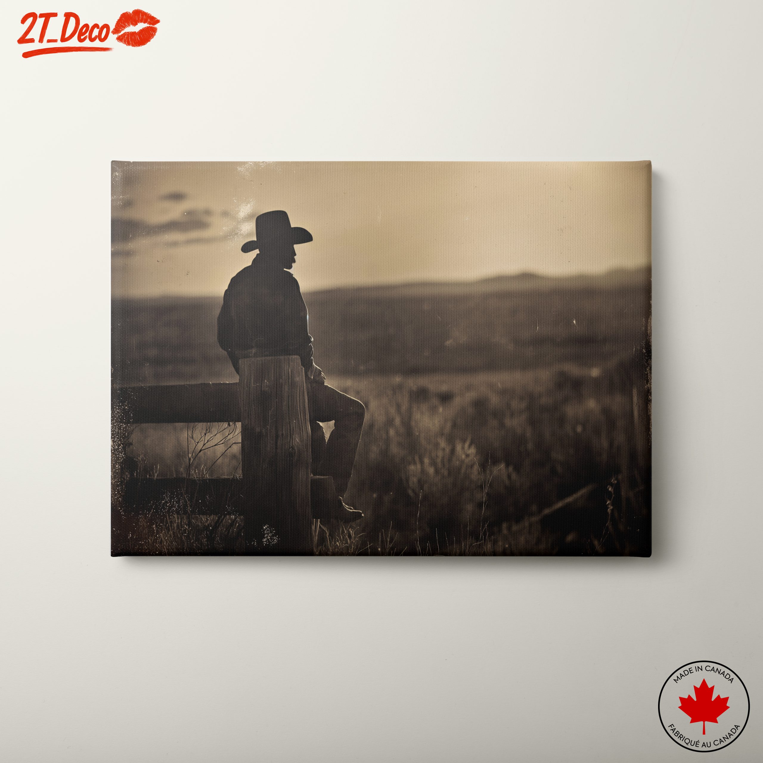 Silhouette Cowboy at Sunset