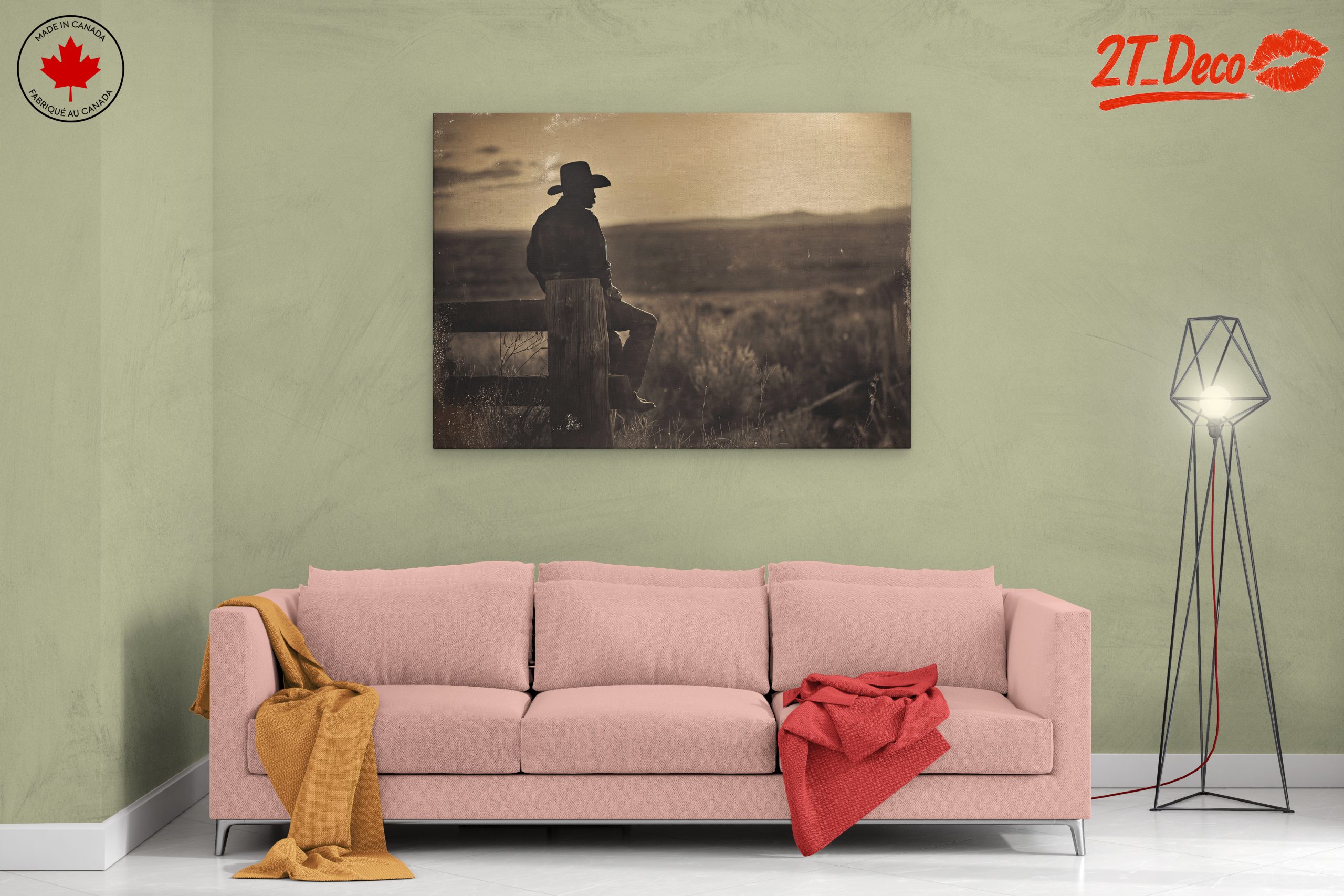 Silhouette Cowboy at Sunset - Image 2