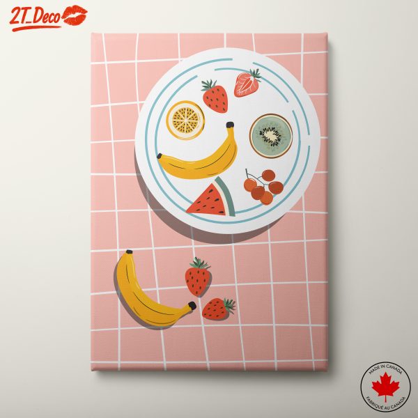 Colorful Abstract Fruit Art for Modern Decor