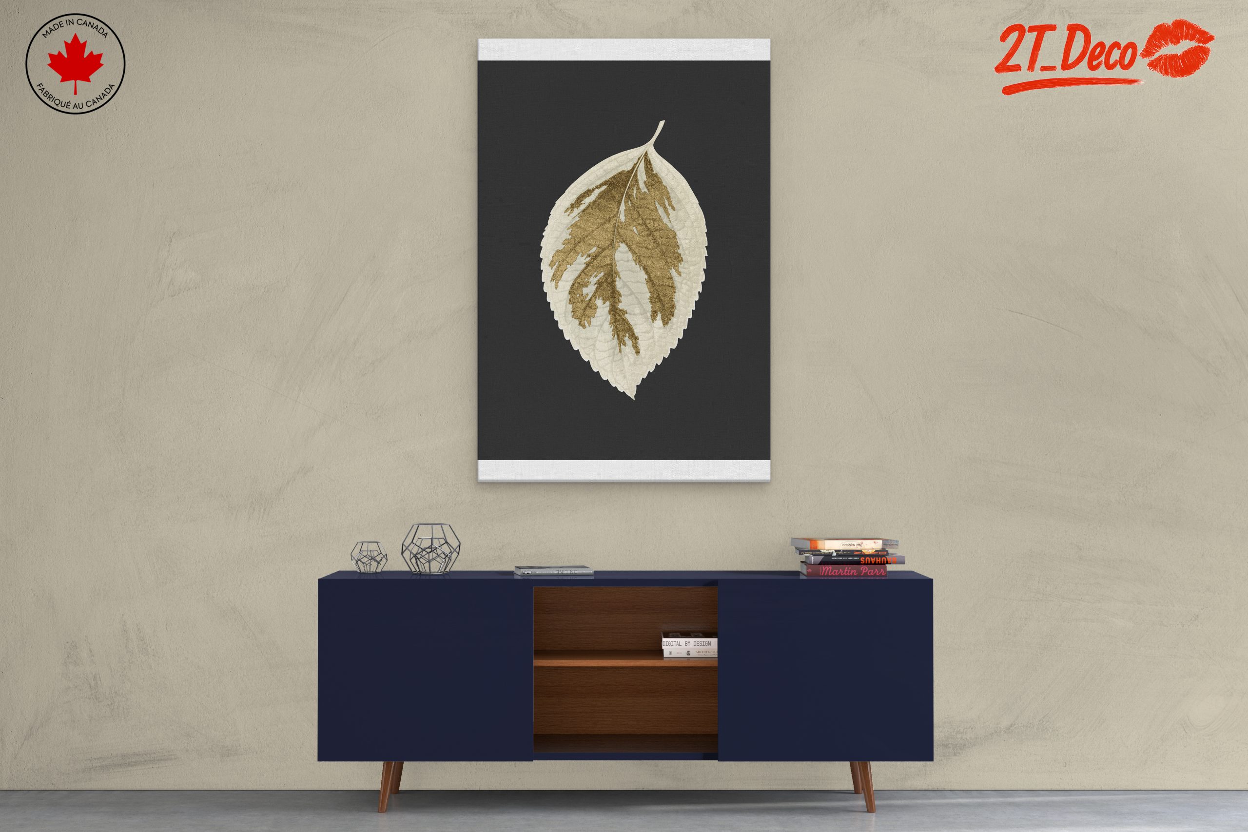 Stylized Gold Leaf Nature Art - Image 3
