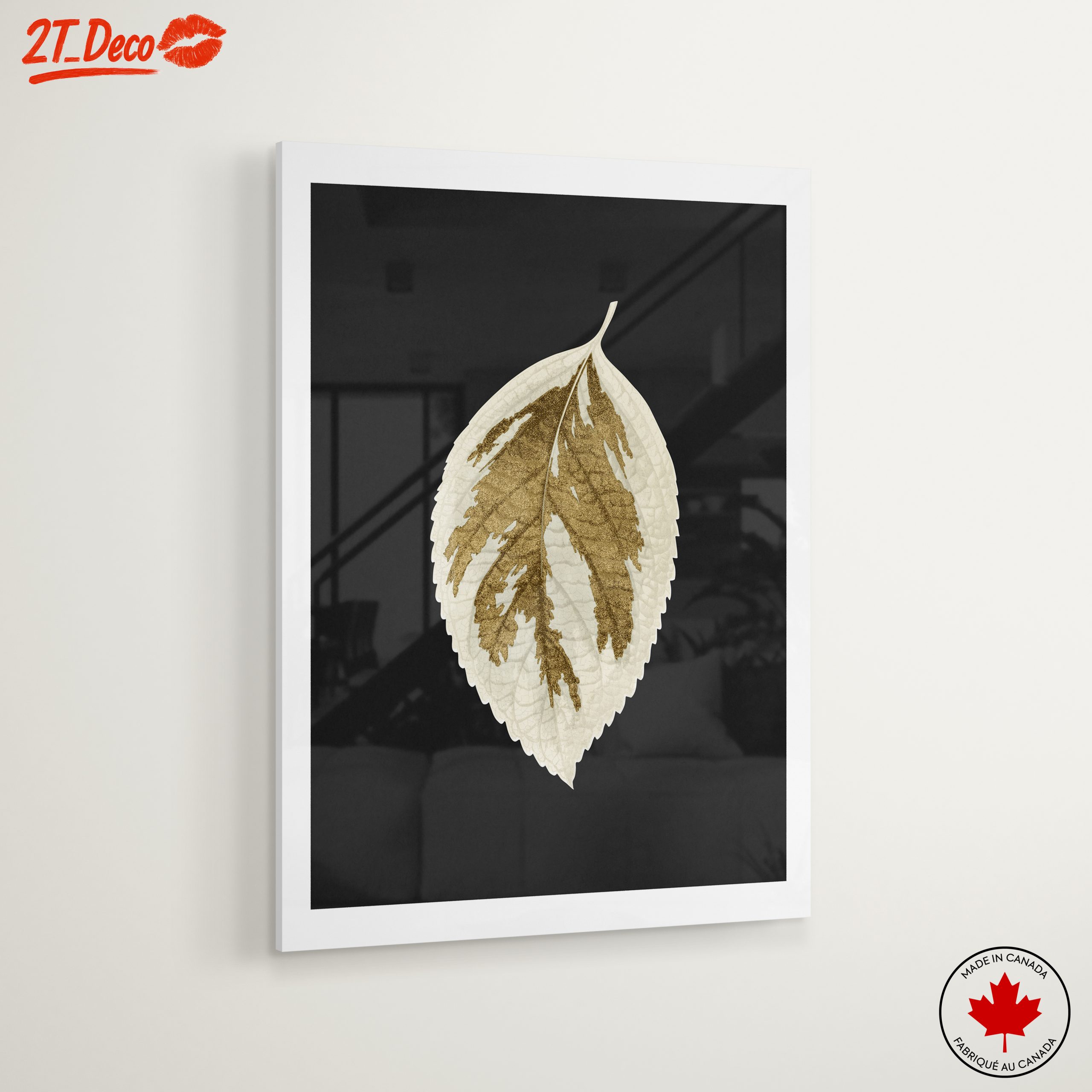 Stylized Gold Leaf Nature Art - Image 6
