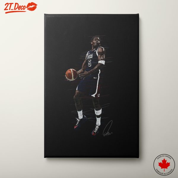 Dynamic Basketball Player with USA Jersey