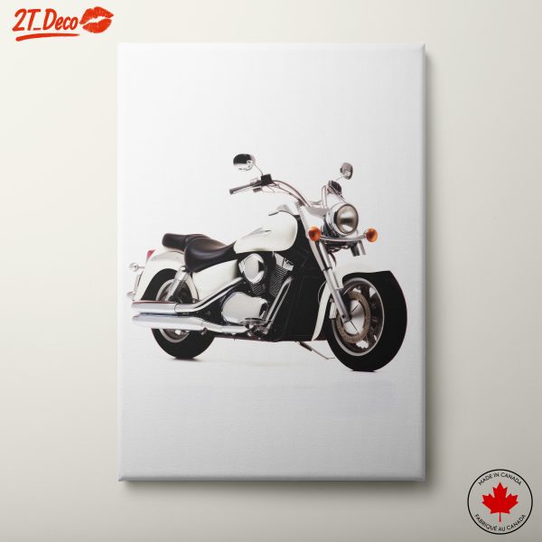 Classic White Motorcycle Art