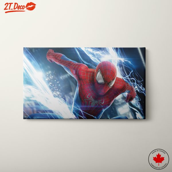 Dynamic Spider Man Artwork with Electric Effects