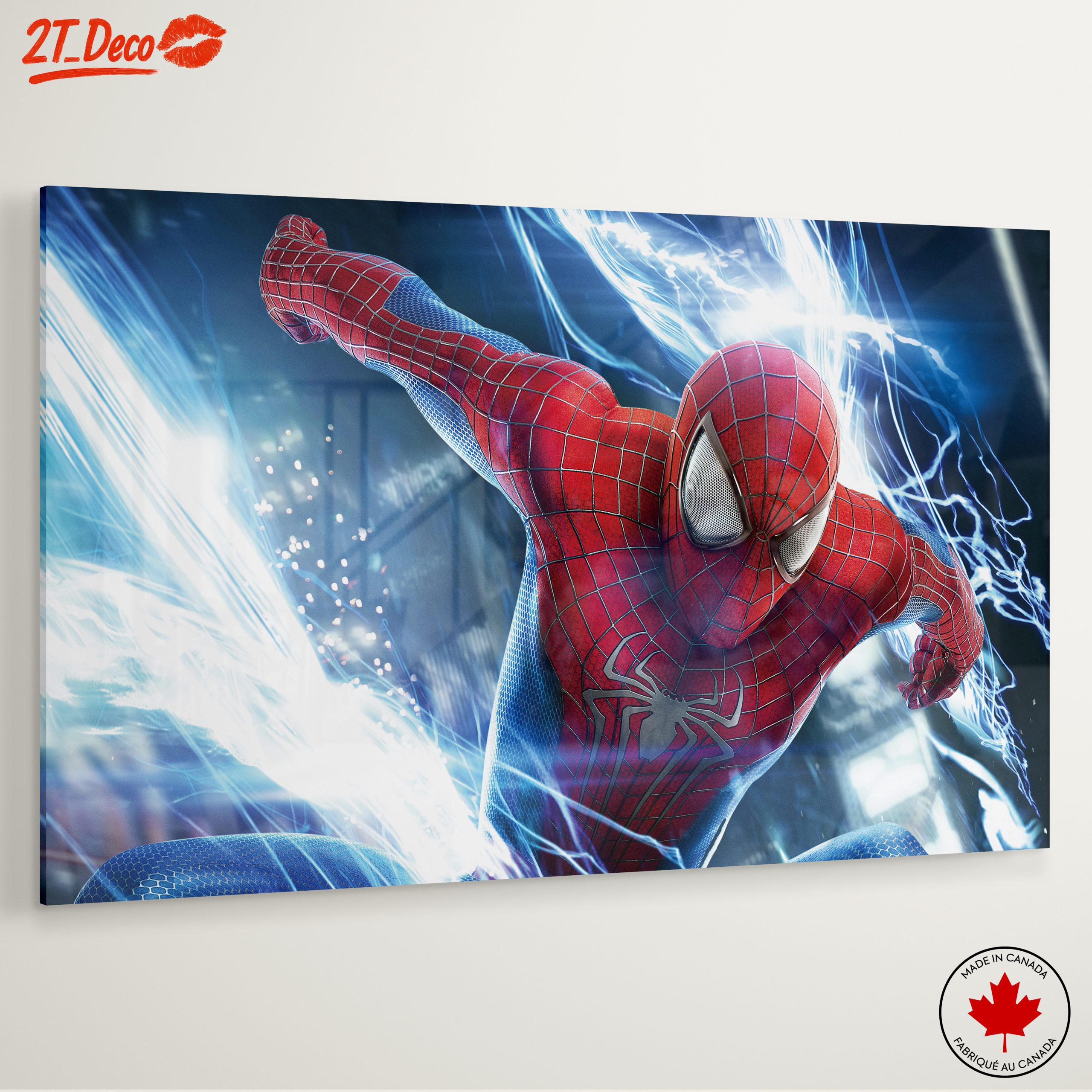 Dynamic Spider Man Artwork with Electric Effects - Image 6