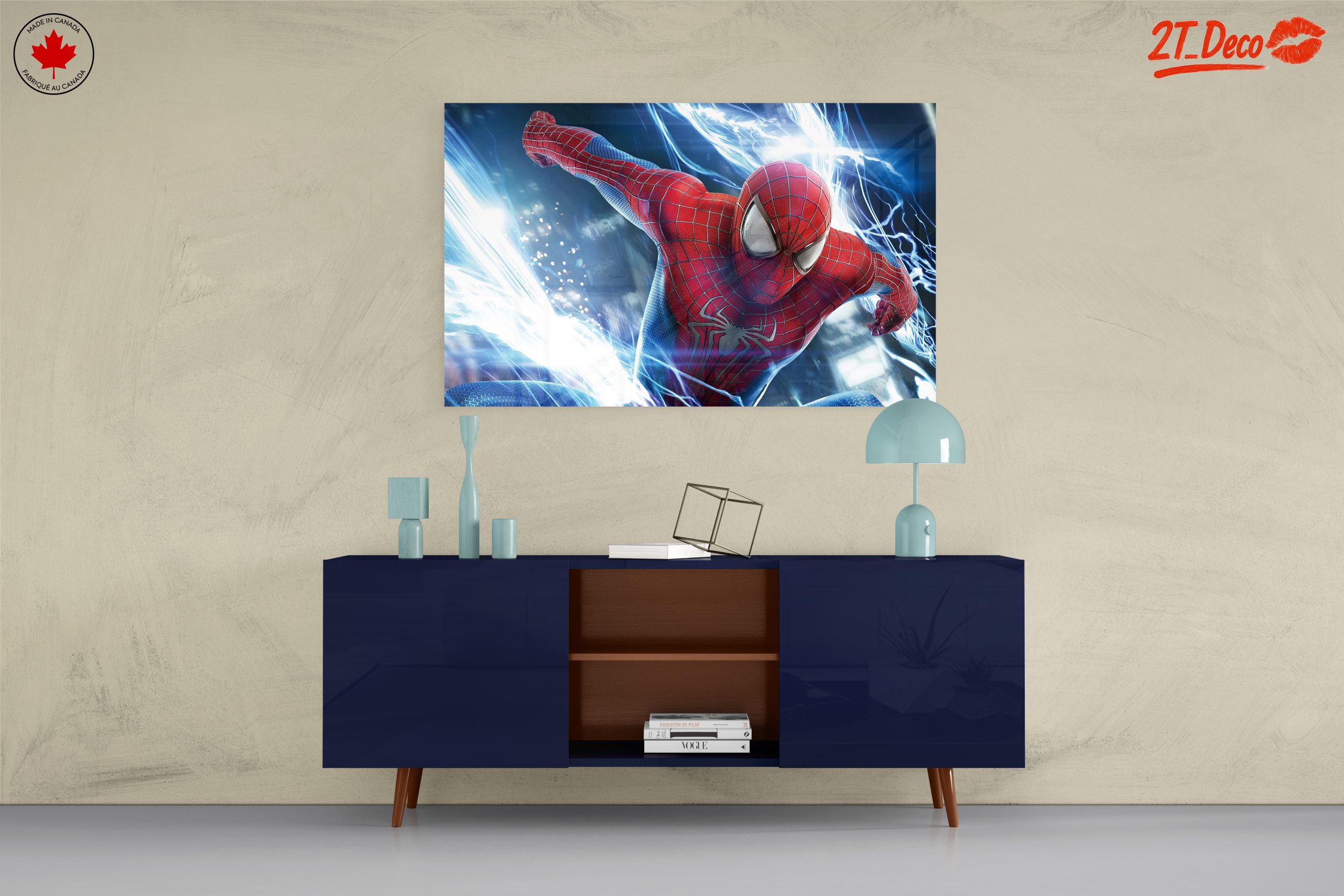 Dynamic Spider Man Artwork with Electric Effects - Image 8