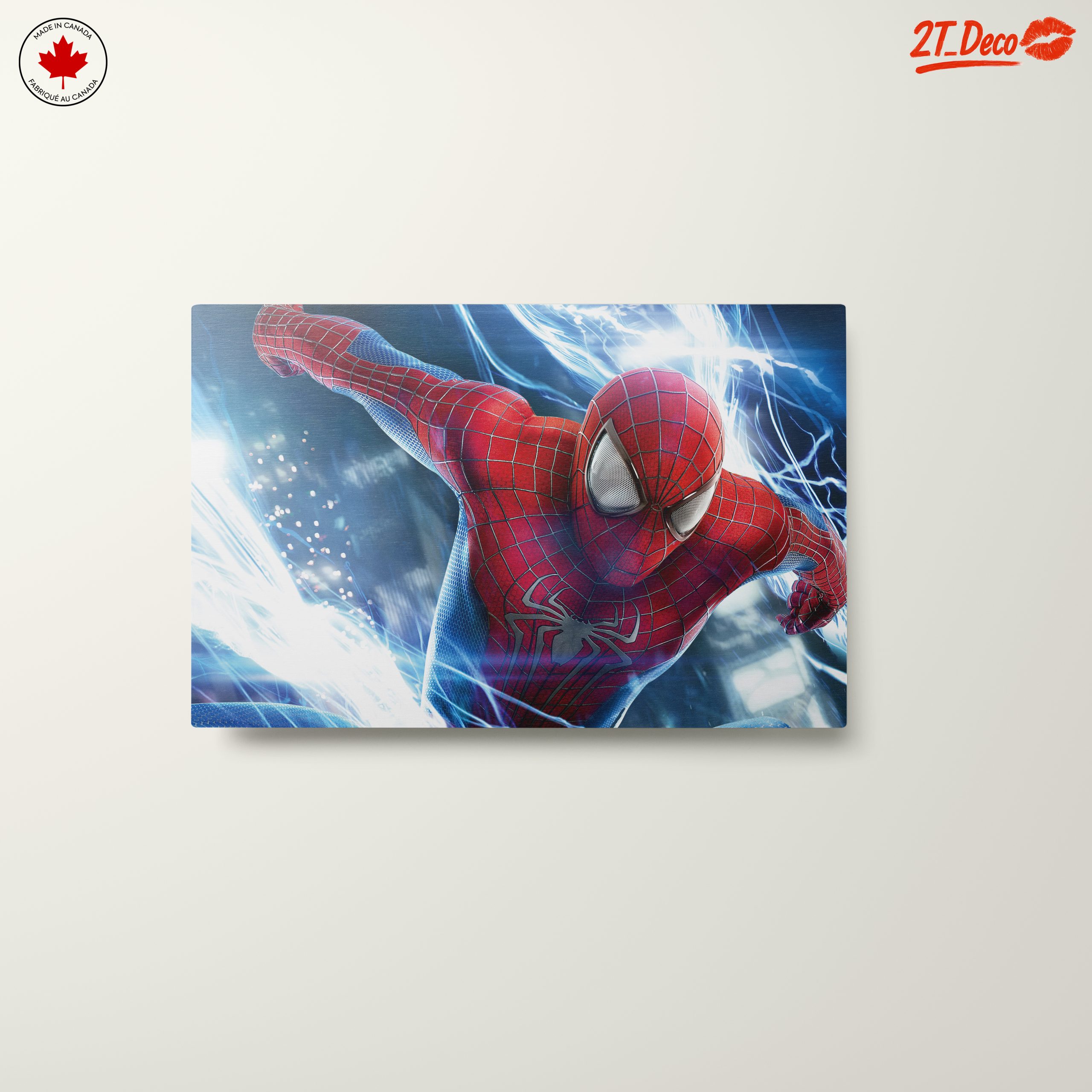 Dynamic Spider Man Artwork with Electric Effects - Image 10