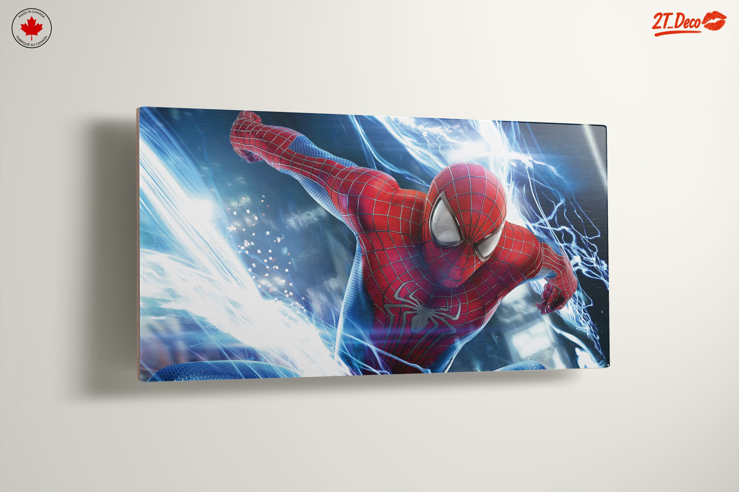 Dynamic Spider Man Artwork with Electric Effects - Image 13