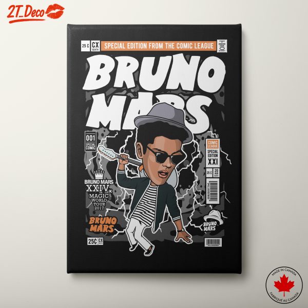 Bruno Mars Comic Style Art