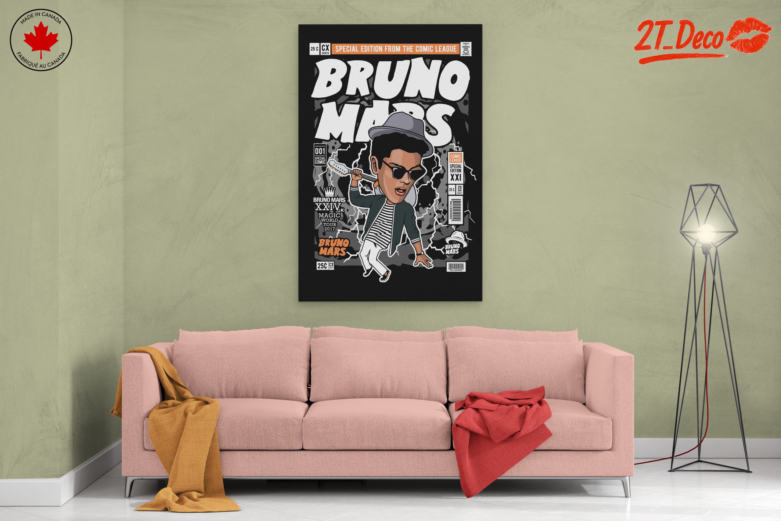 Bruno Mars Comic Style Art - Image 2