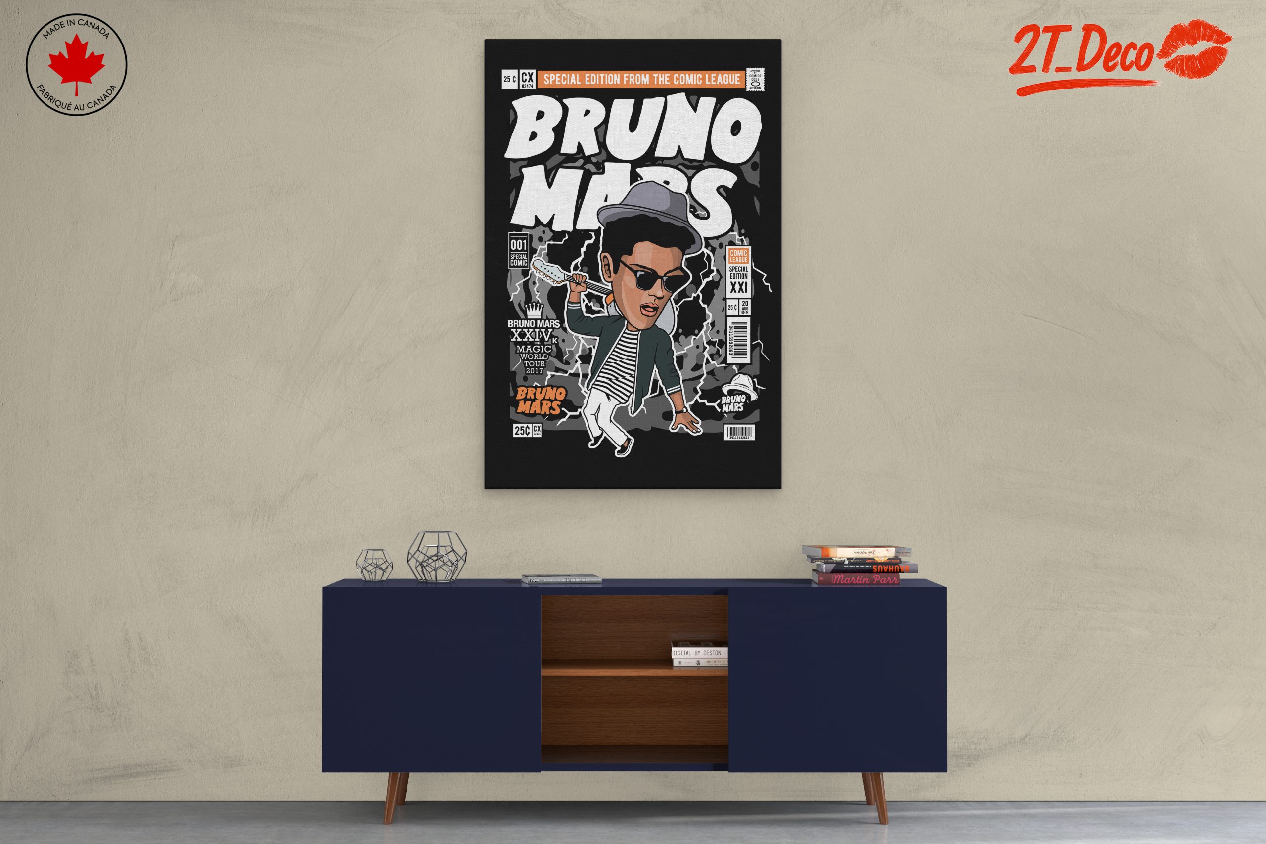 Bruno Mars Comic Style Art - Image 3