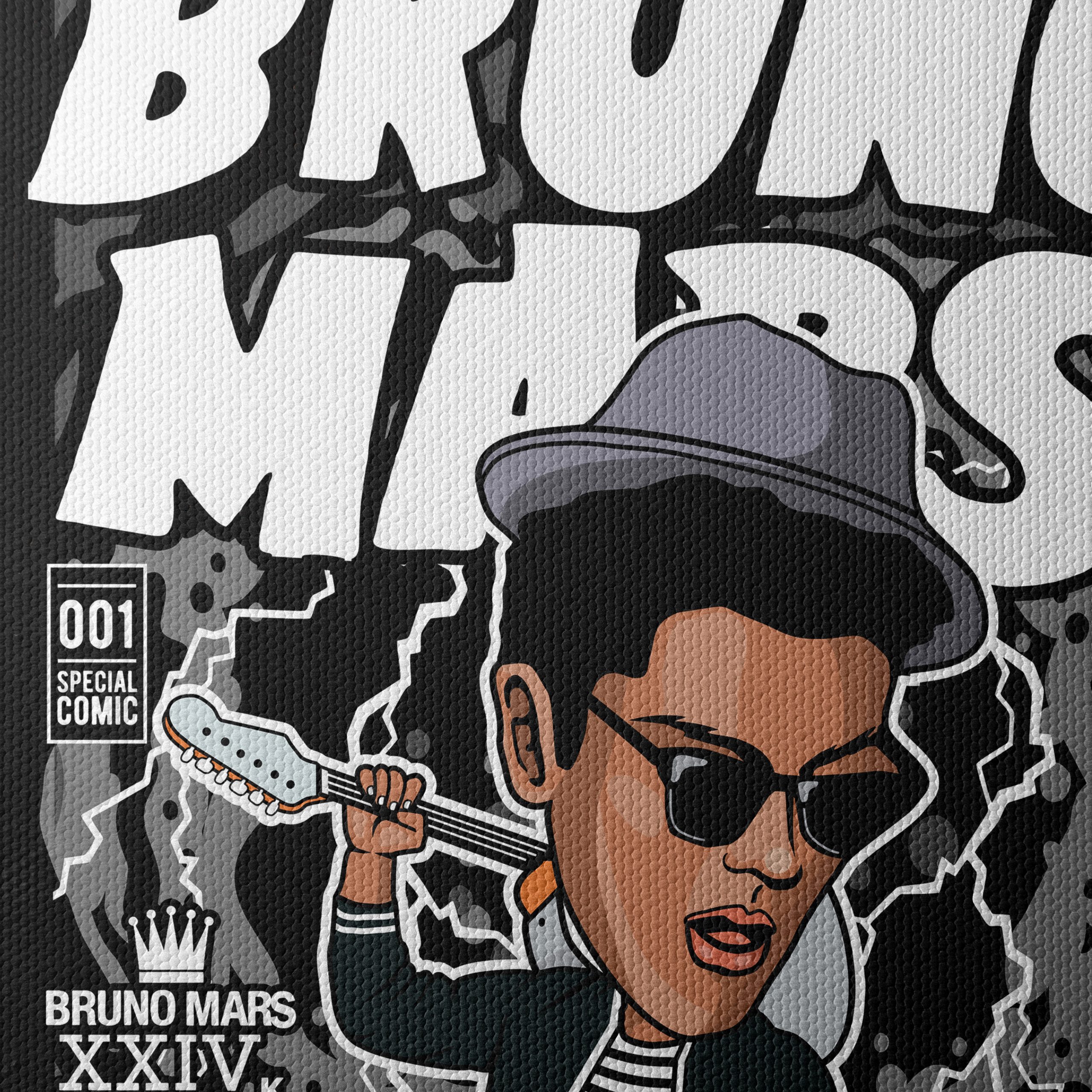 Bruno Mars Comic Style Art - Image 4