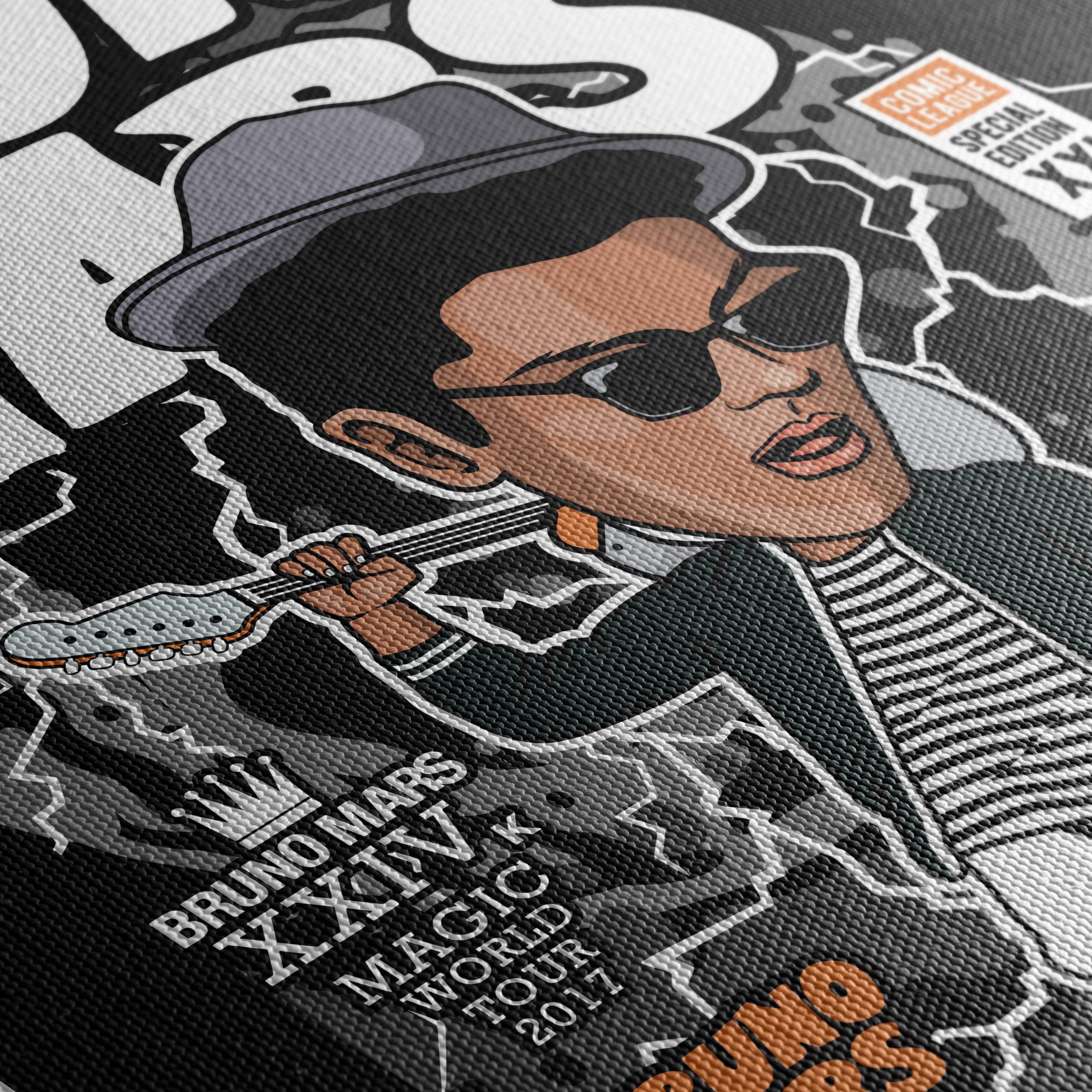 Bruno Mars Comic Style Art - Image 5