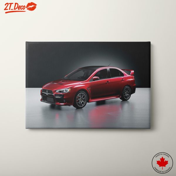 Bold Red Mitsubishi Lancer Evolution