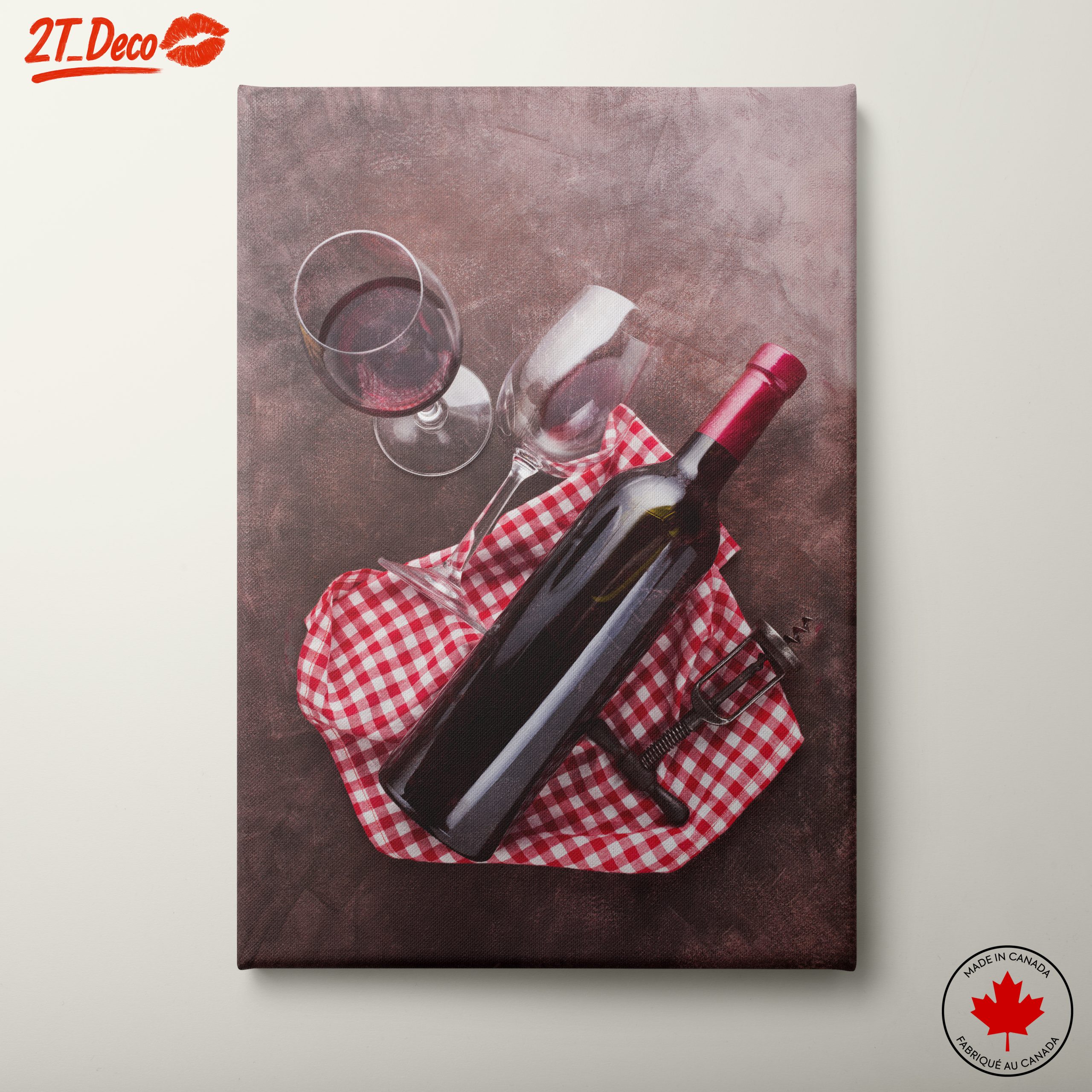 Elegant Wine Bottle and Glasses Still Life