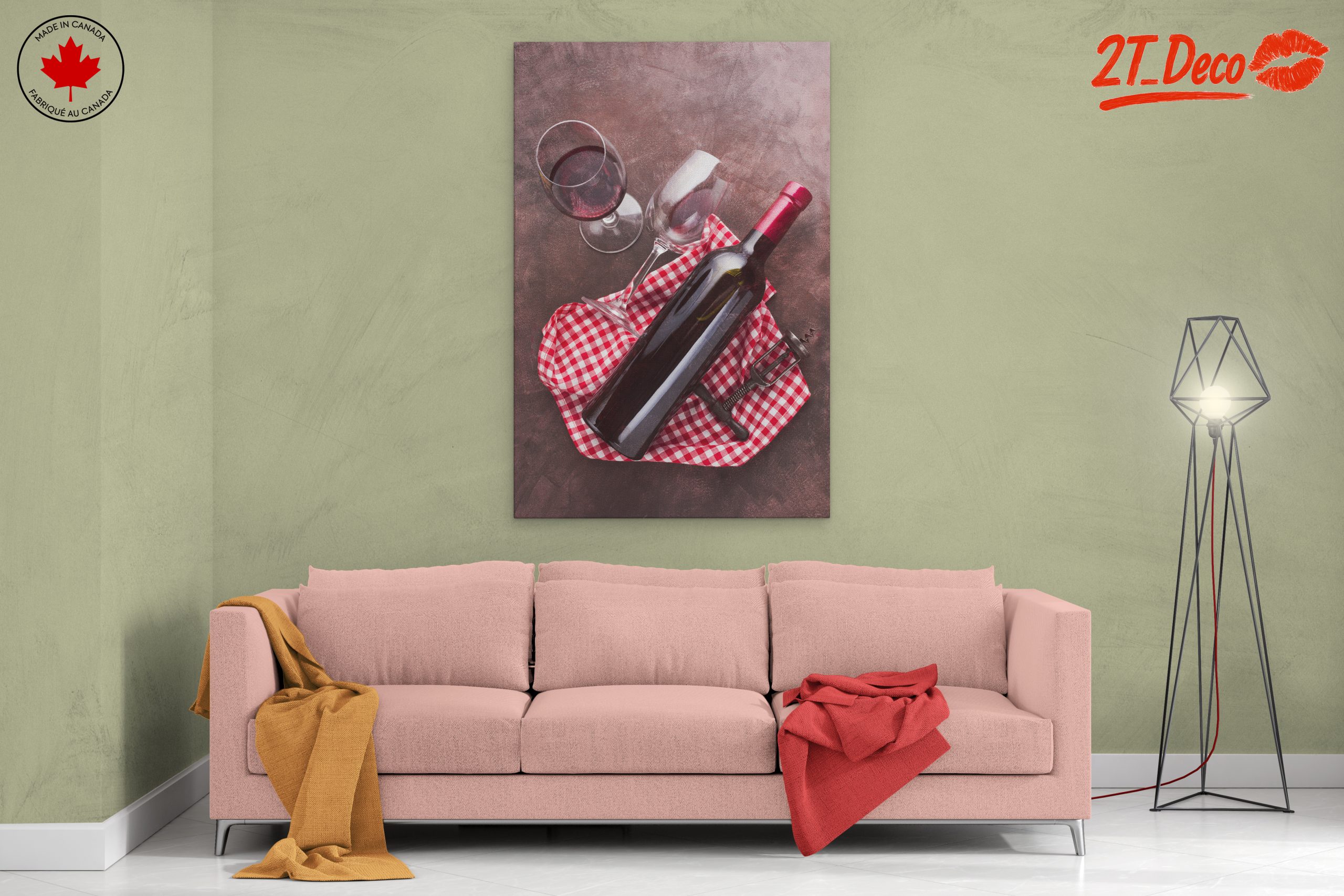 Elegant Wine Bottle and Glasses Still Life - Image 2