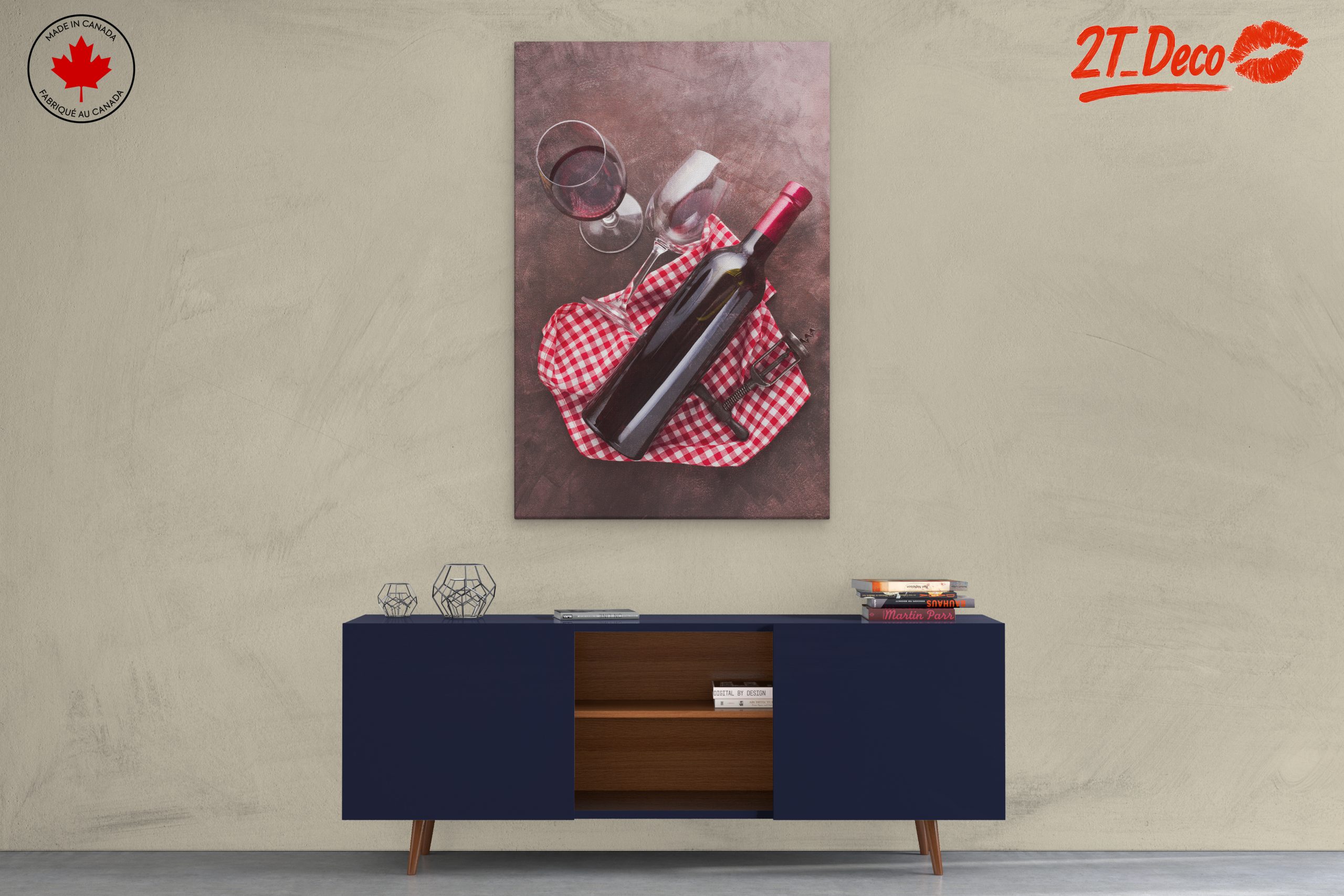 Elegant Wine Bottle and Glasses Still Life - Image 3