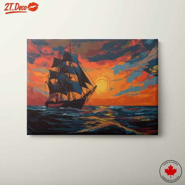 Dramatic Sailboat Adventure at Sunset