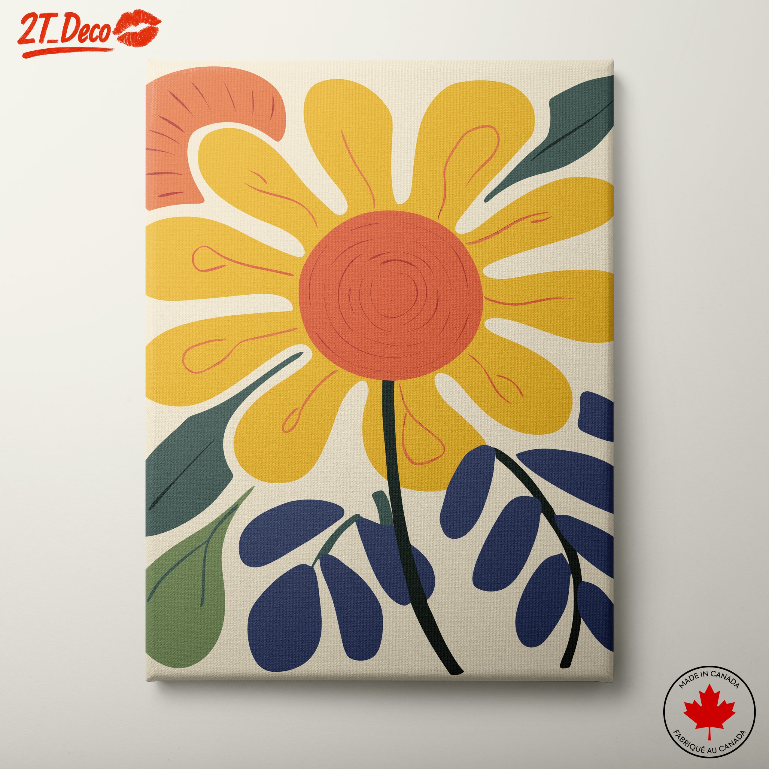 Vibrant Botanical Abstract Flower Art 5
