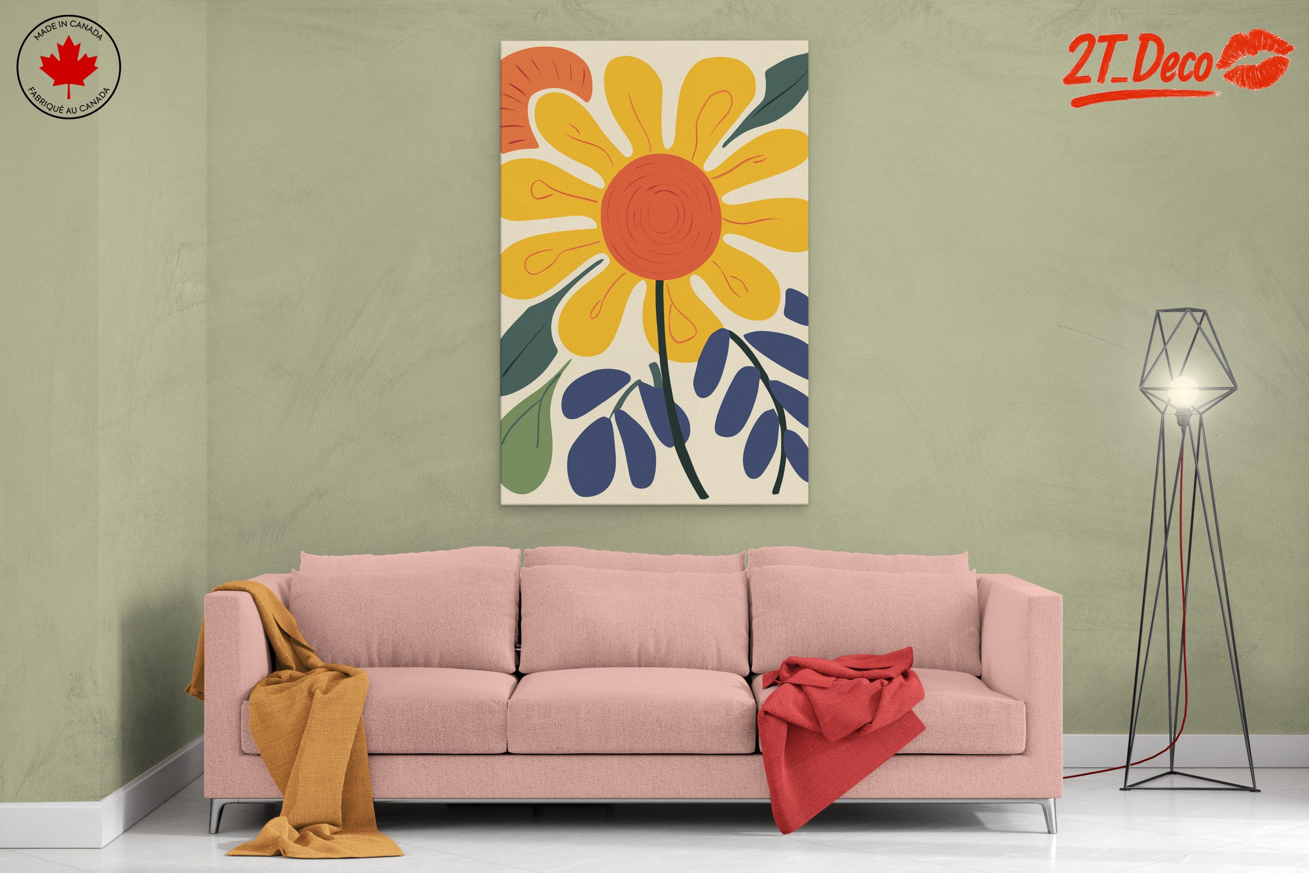 Vibrant Botanical Abstract Flower Art 5 - Image 2