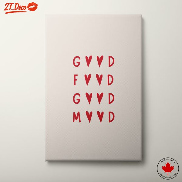Good Food Good Mood Typography Art