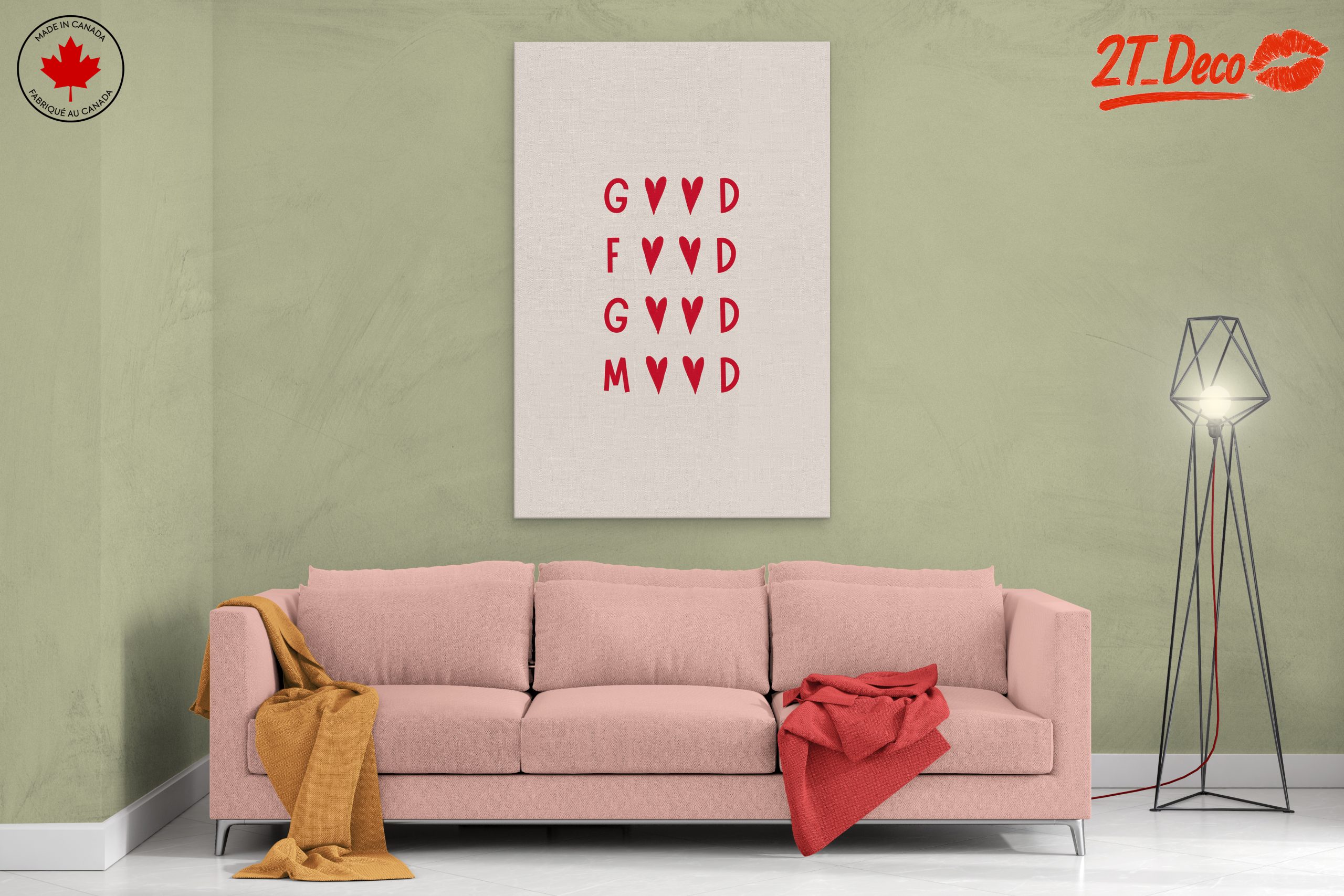 Good Food Good Mood Typography Art - Image 2