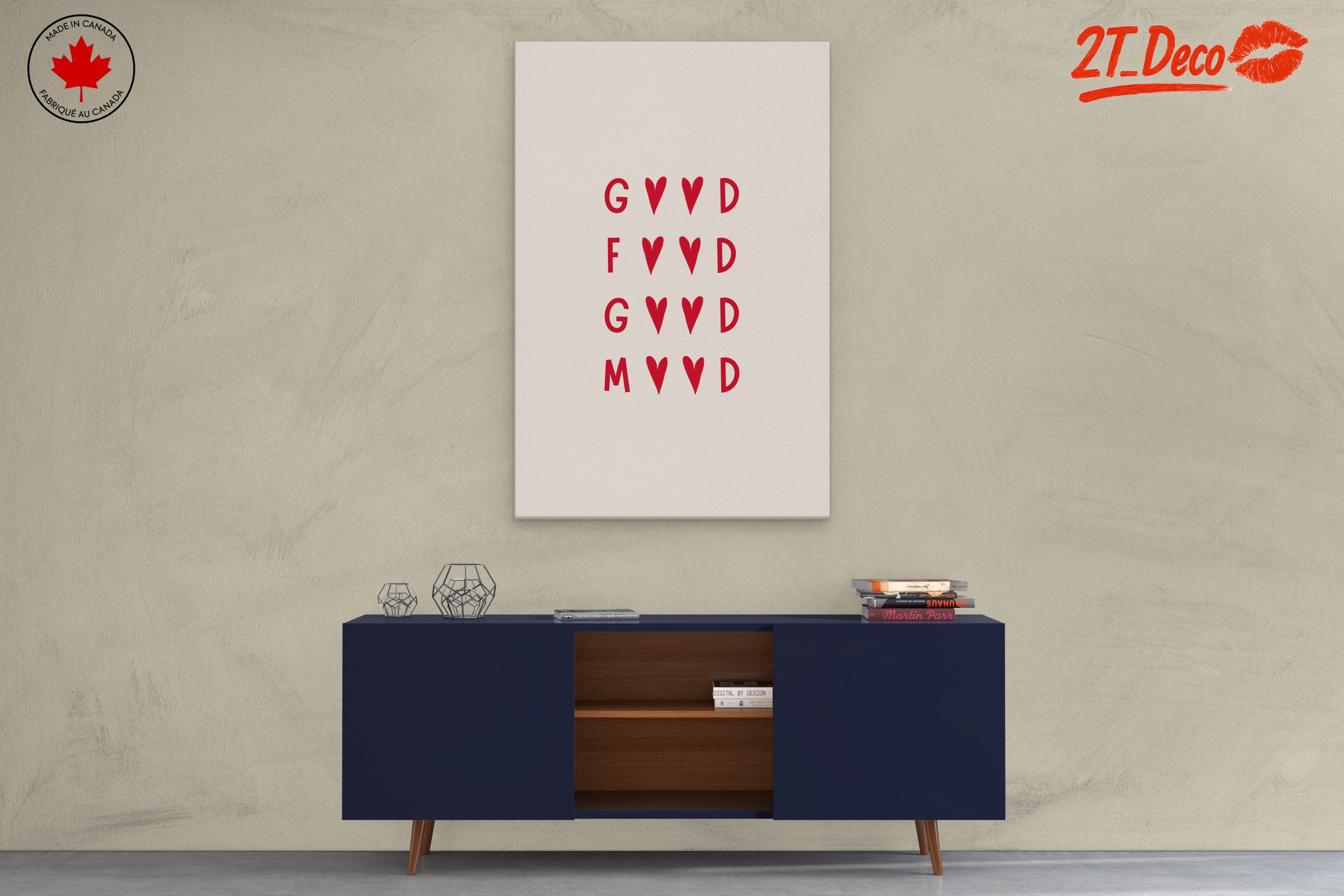 Good Food Good Mood Typography Art - Image 3