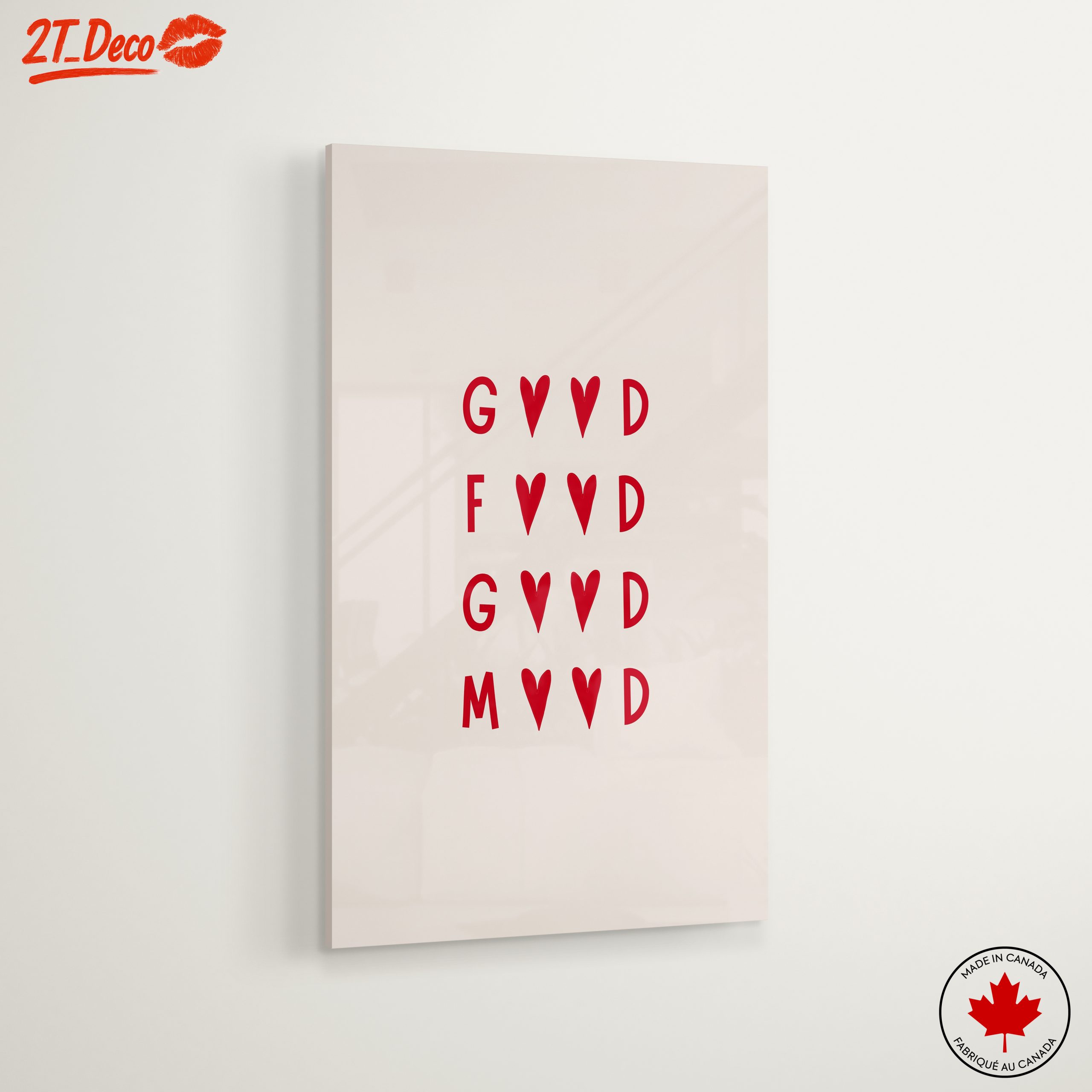 Good Food Good Mood Typography Art - Image 6
