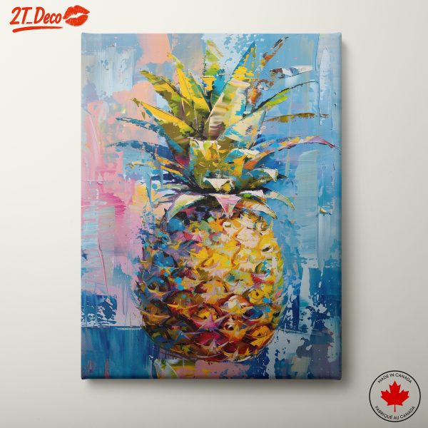 Vibrant Pineapple Art with Colorful Palette