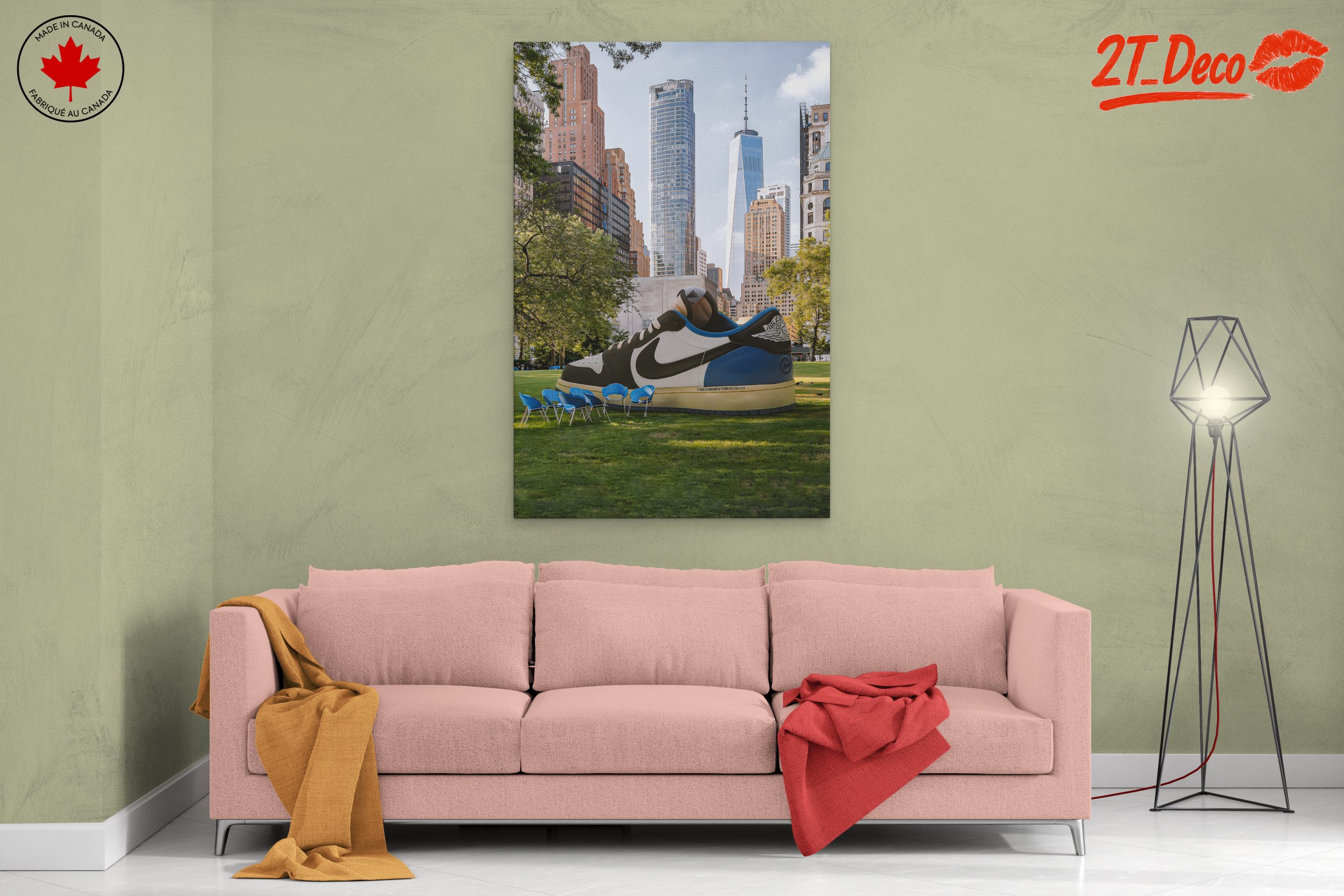 Urban Scene with Giant Nike Sneaker - Image 2