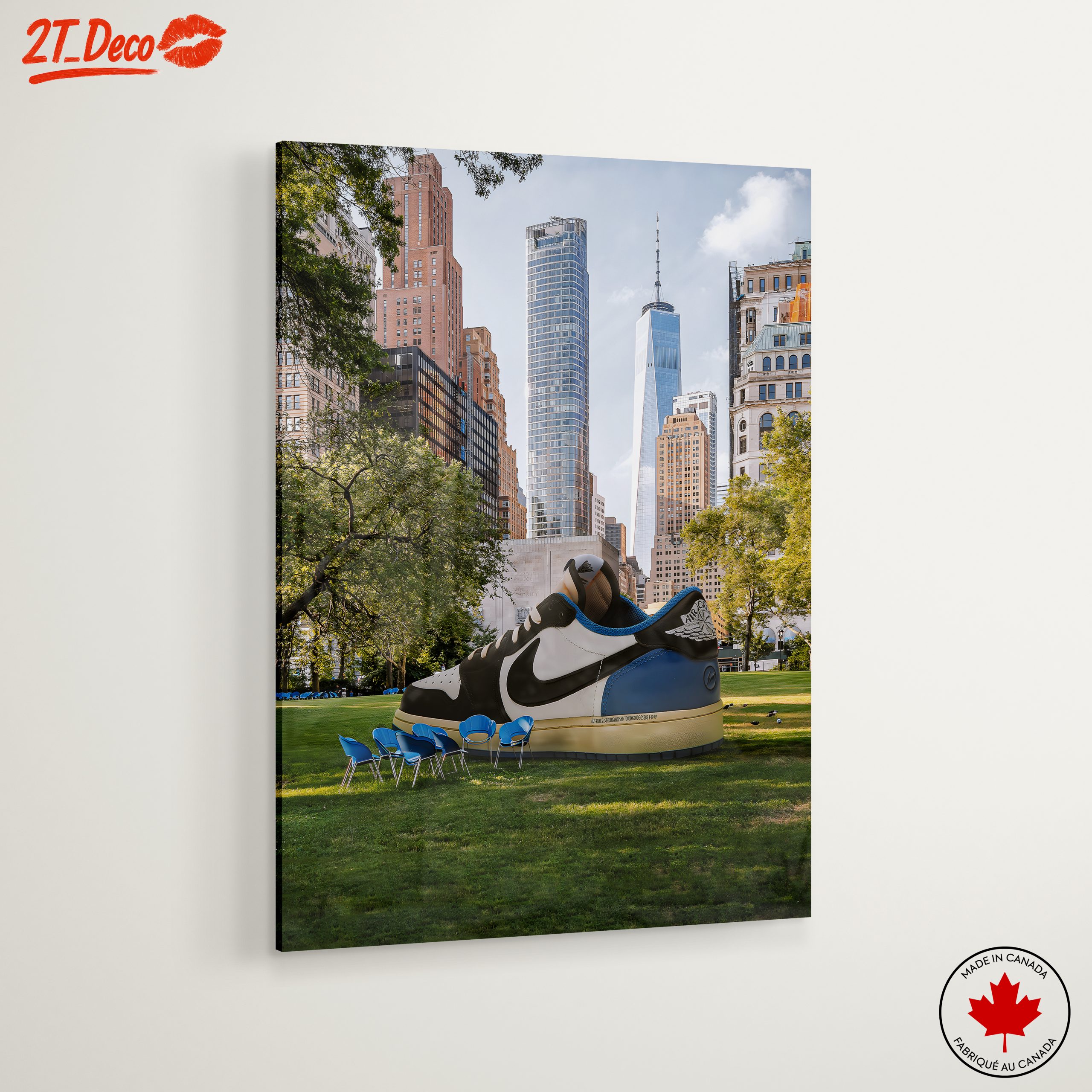 Urban Scene with Giant Nike Sneaker - Image 6