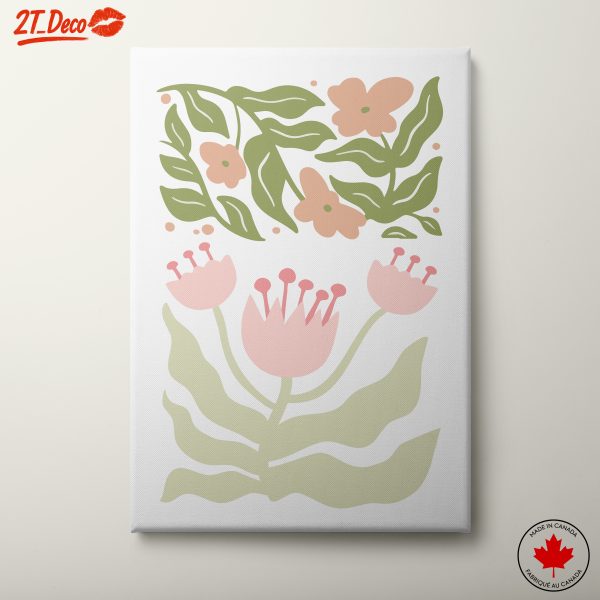 Stylized Floral Artwork with Soft Colors
