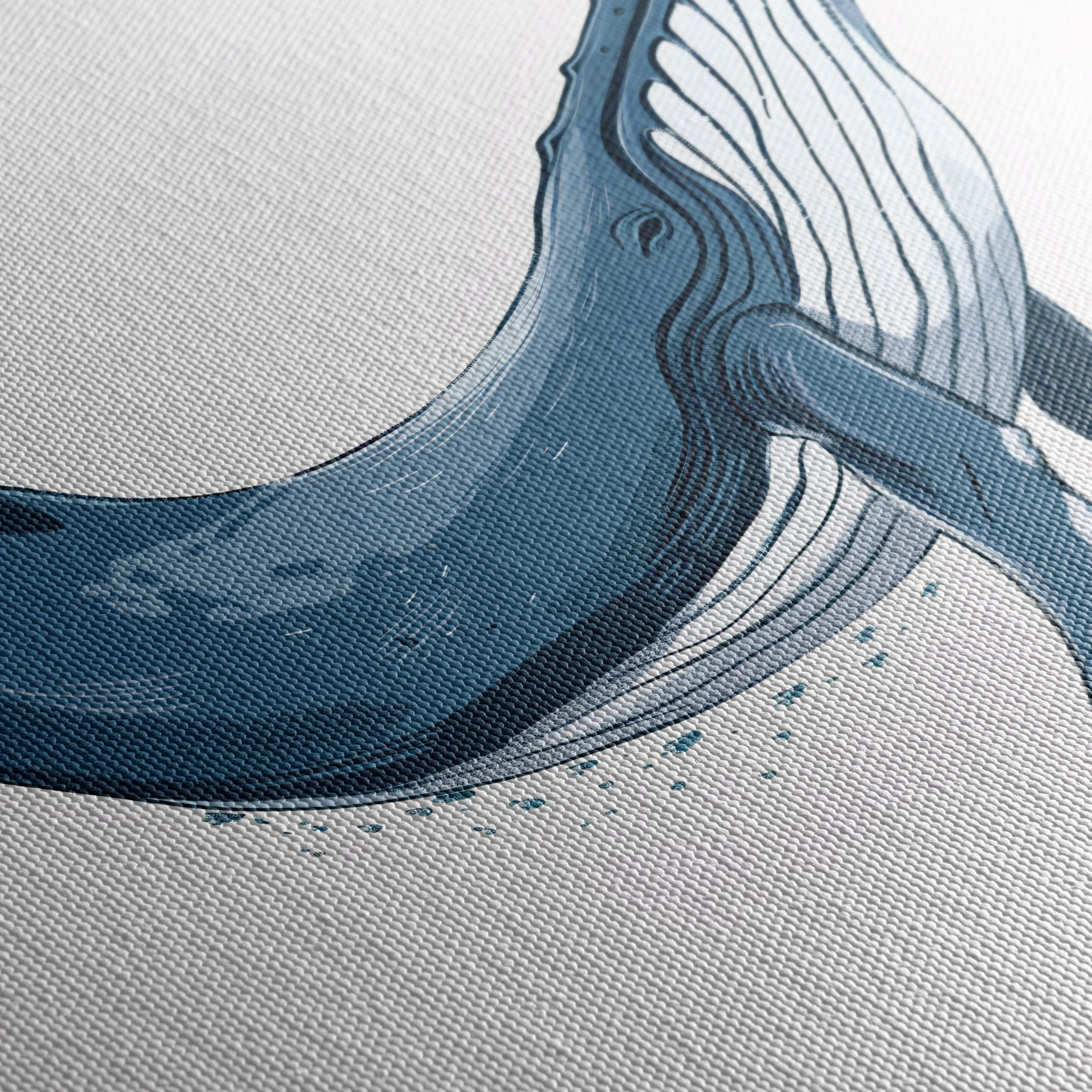 Abstract Blue Whale Illustration Art - Image 5