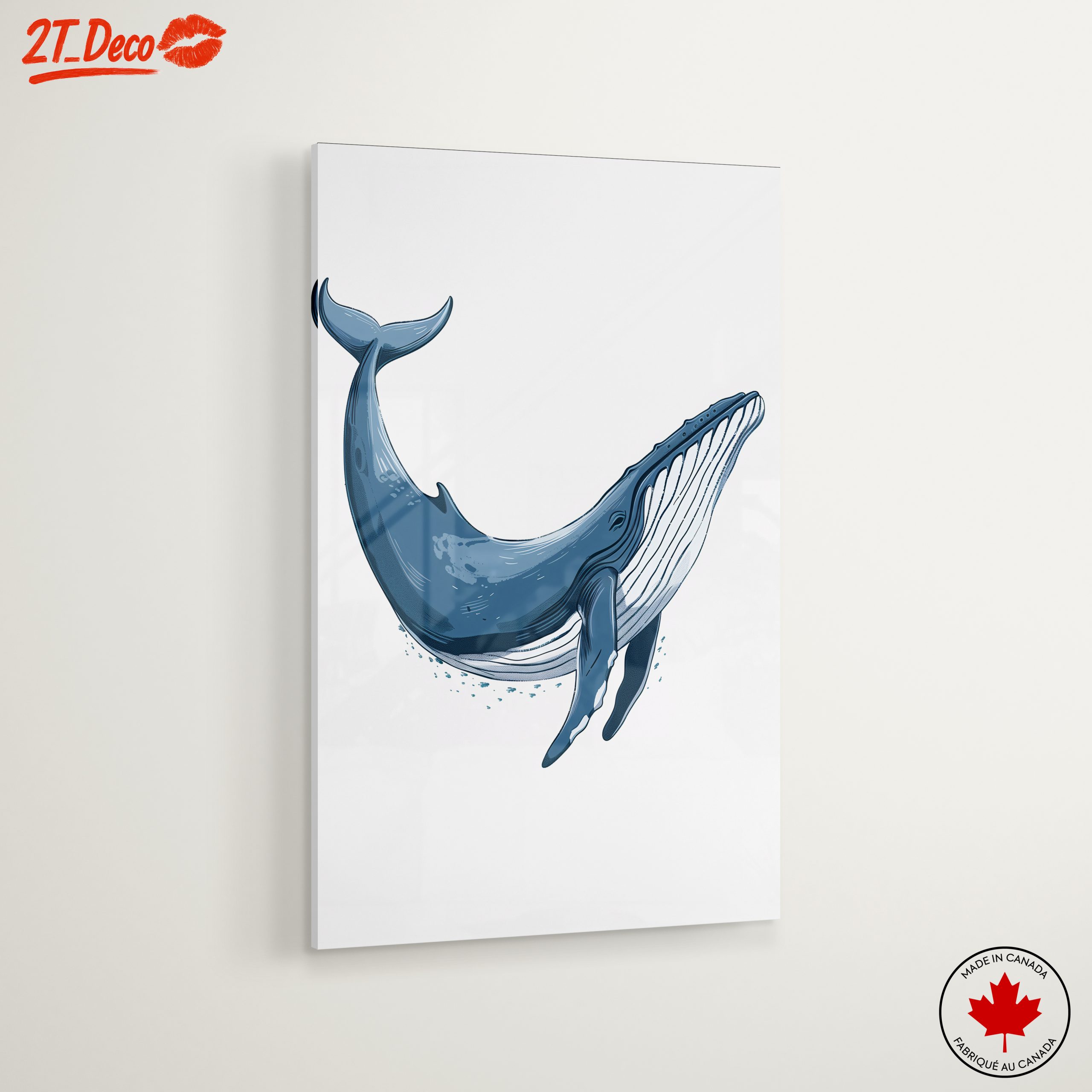 Abstract Blue Whale Illustration Art - Image 6