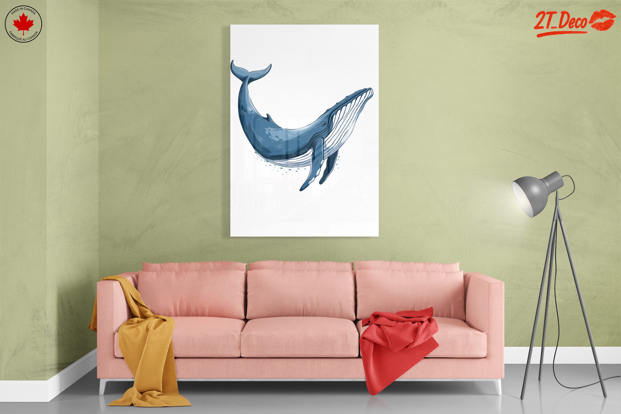 Abstract Blue Whale Illustration Art - Image 7