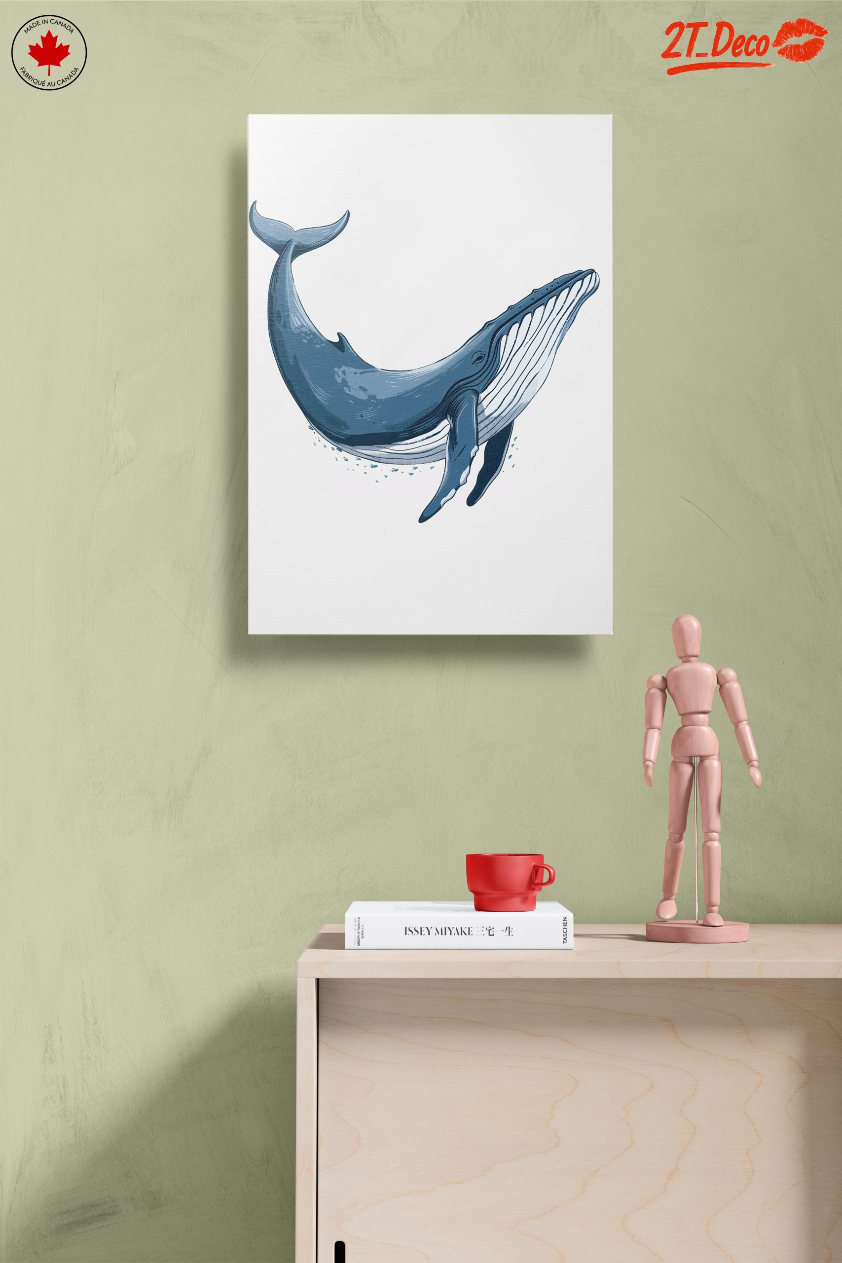Abstract Blue Whale Illustration Art - Image 14