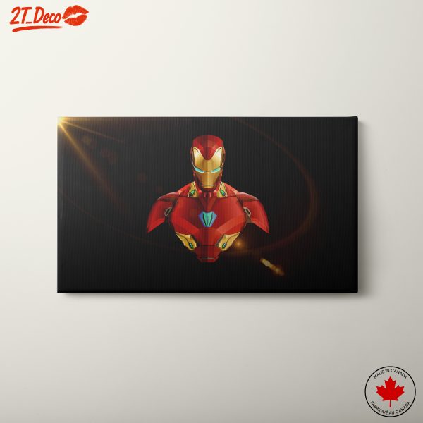Iron Man Abstract Art with Vibrant Colors