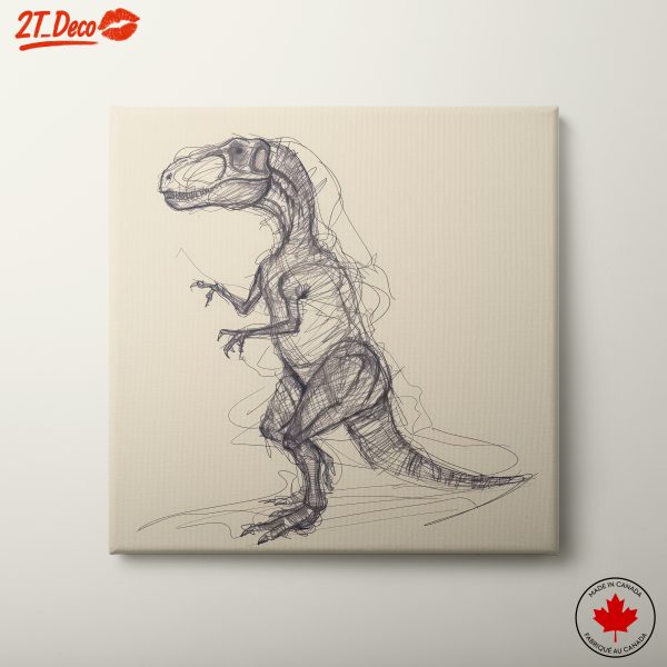 Playful Sketch of a Dinosaur
