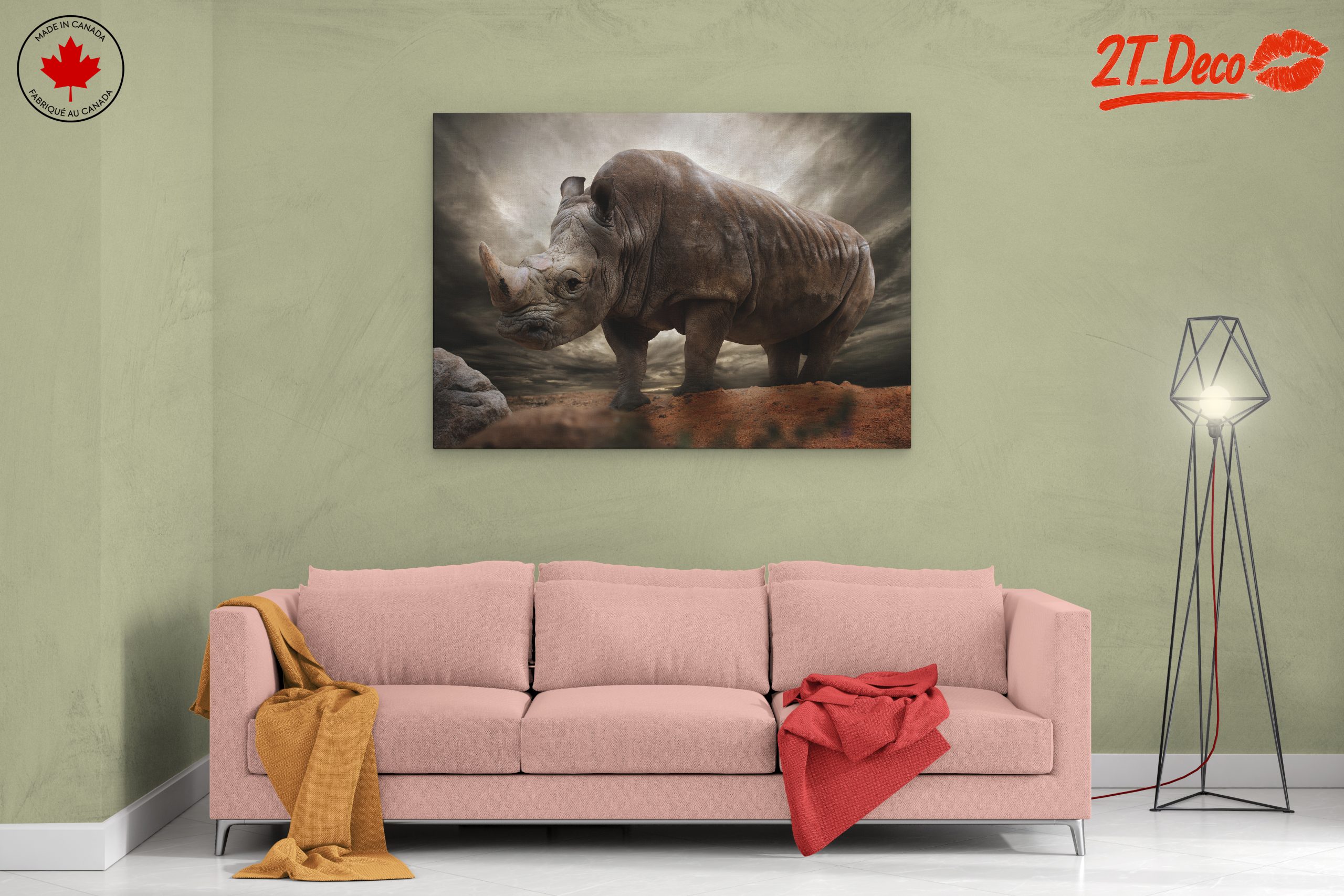 Majestic Rhinoceros in Dramatic Landscape 2 - Image 2