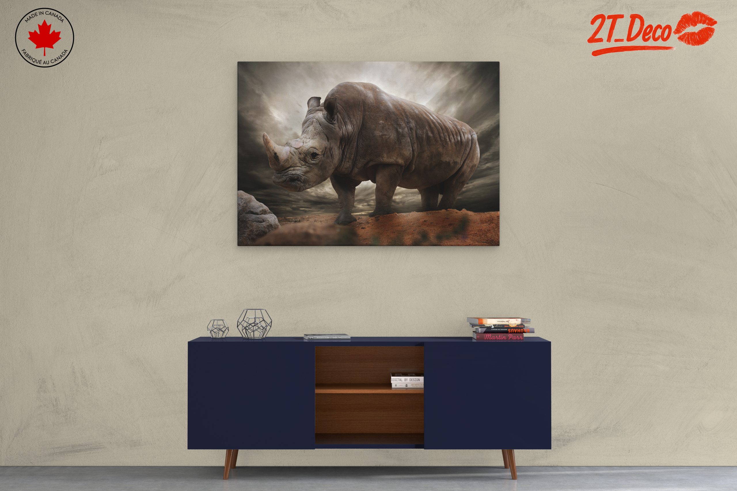 Majestic Rhinoceros in Dramatic Landscape 2 - Image 3