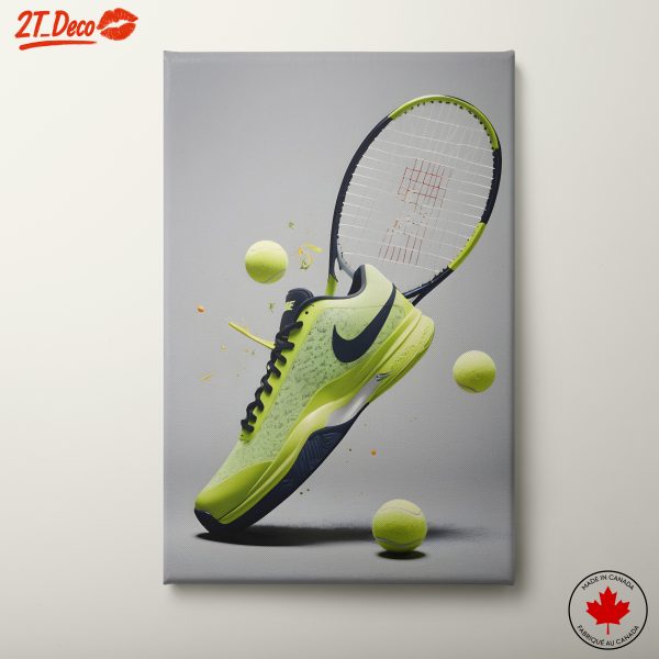 Dynamic Nike Tennis Shoe and Balls