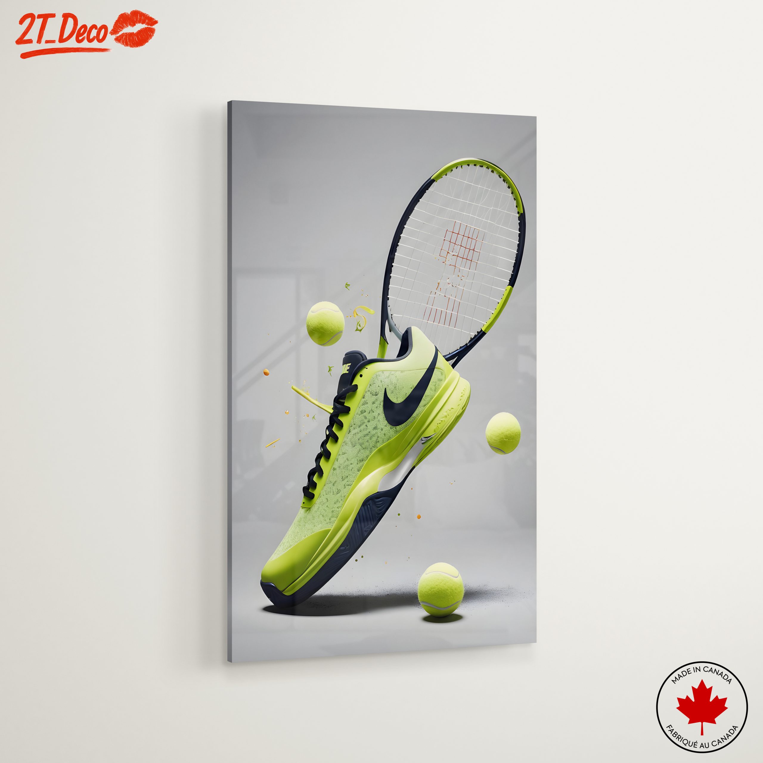 Dynamic Nike Tennis Shoe and Balls - Image 6