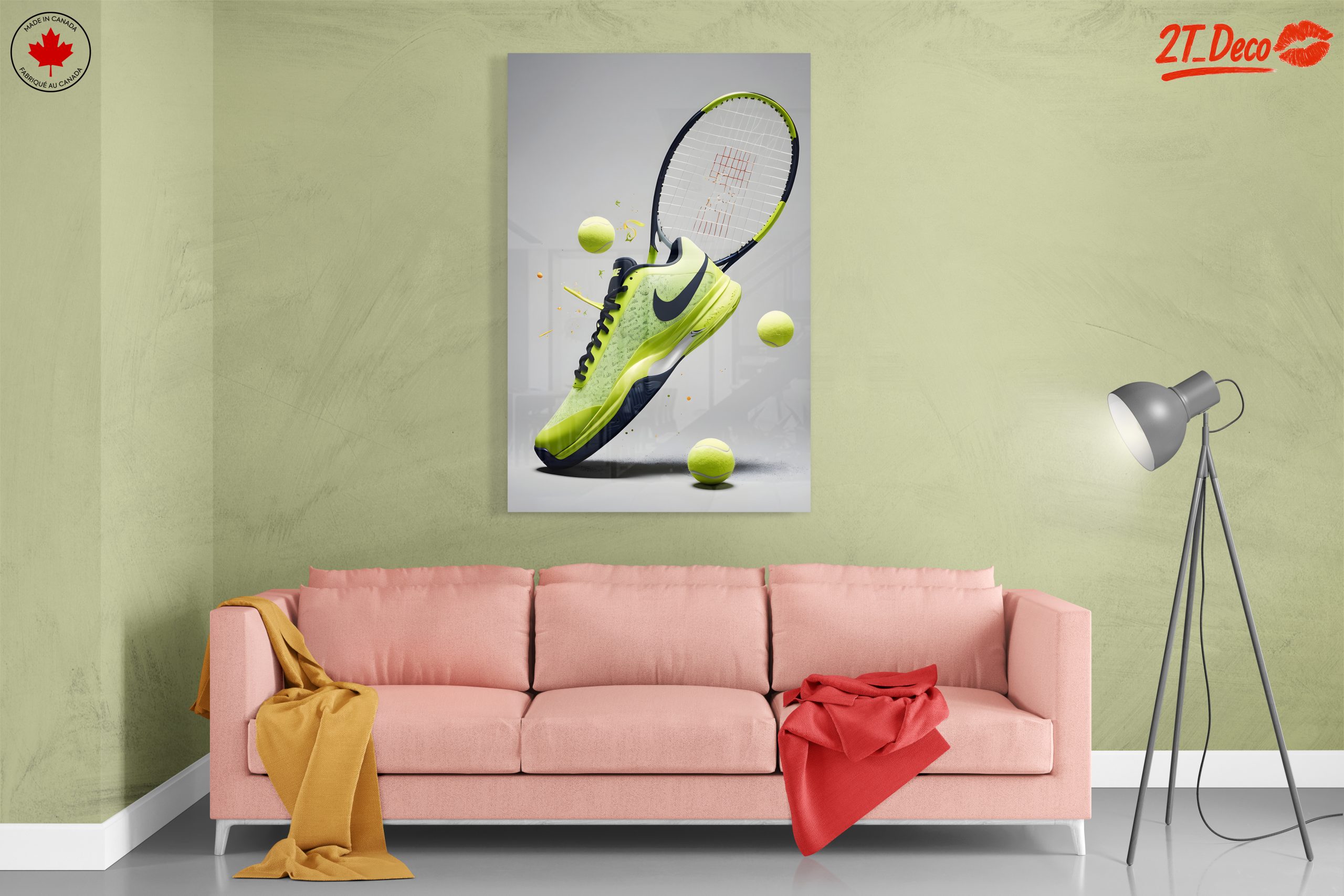 Dynamic Nike Tennis Shoe and Balls - Image 7