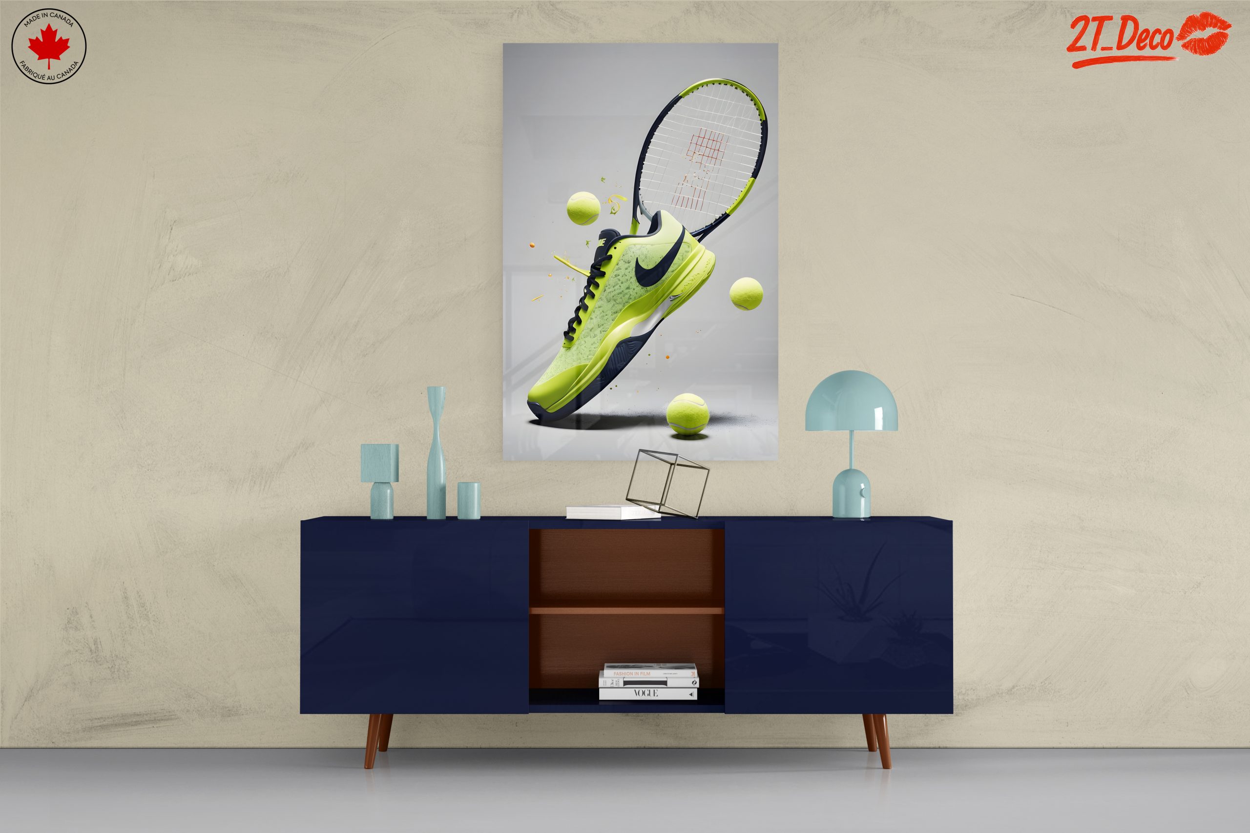 Dynamic Nike Tennis Shoe and Balls - Image 8