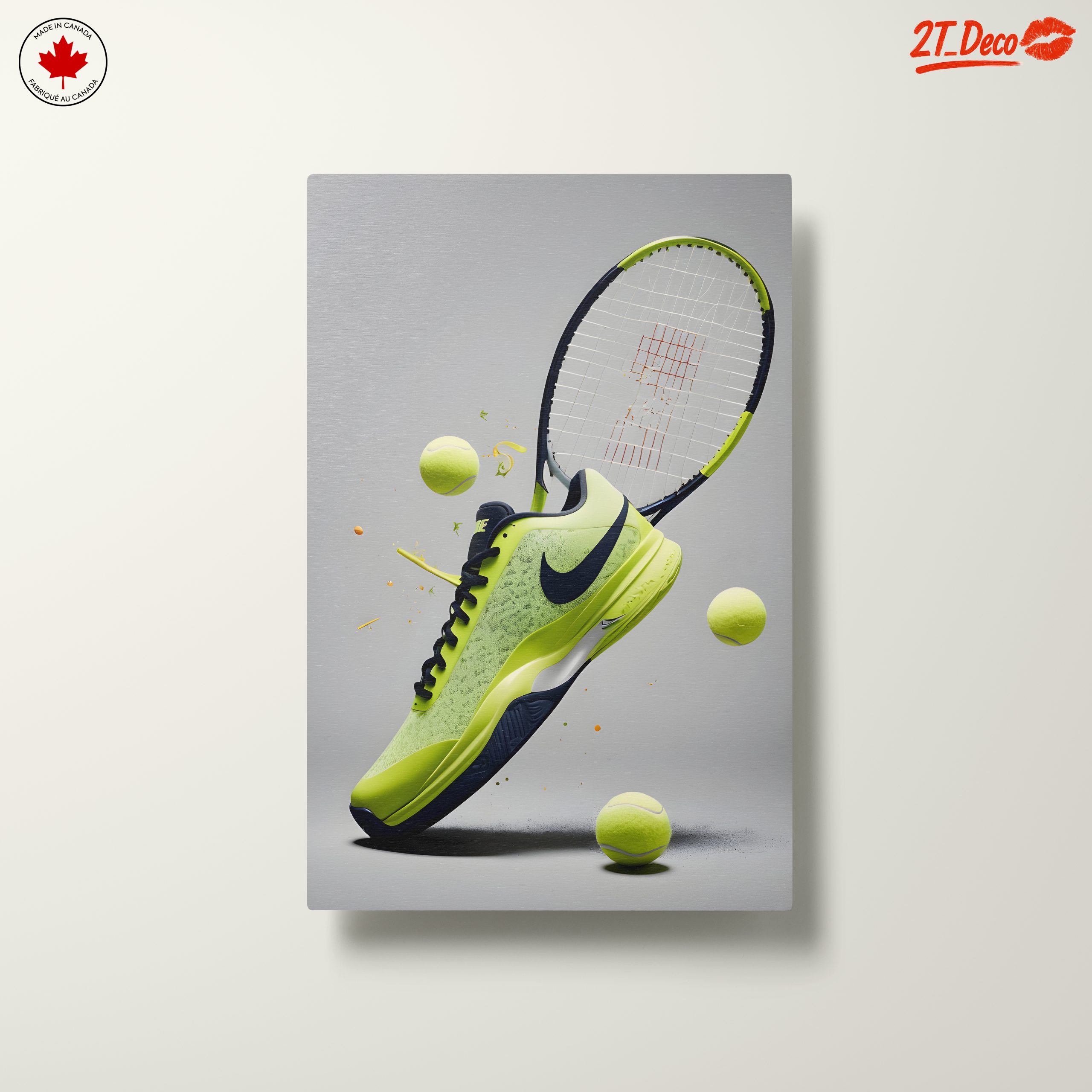 Dynamic Nike Tennis Shoe and Balls - Image 10