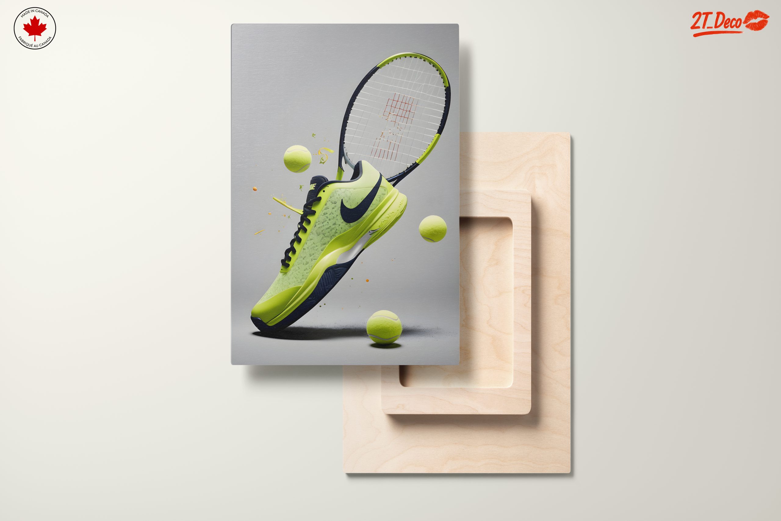 Dynamic Nike Tennis Shoe and Balls - Image 11