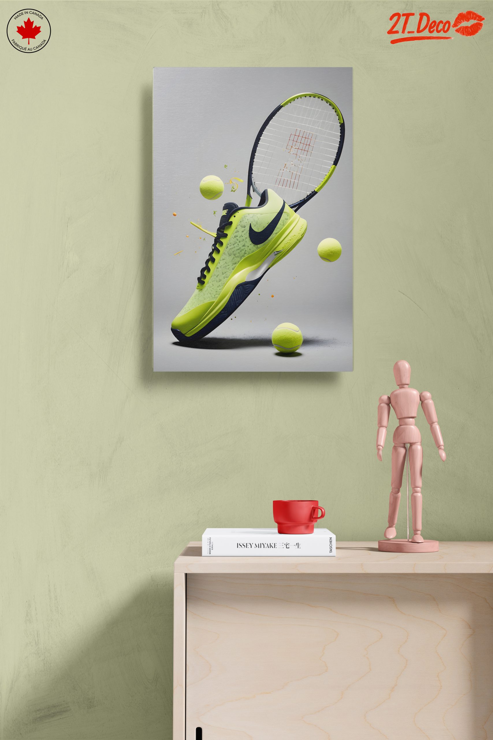 Dynamic Nike Tennis Shoe and Balls - Image 14